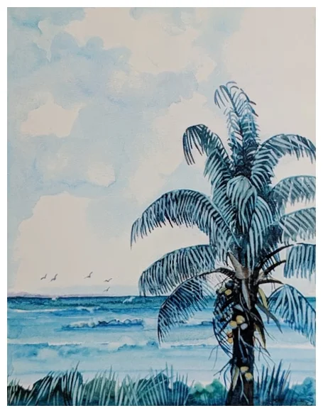 watercolour | 1988 veranda series | palm