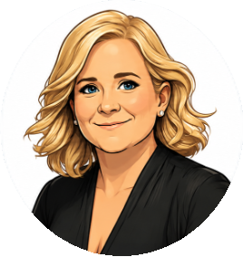 AI-generated cartoon version of Cate Urban