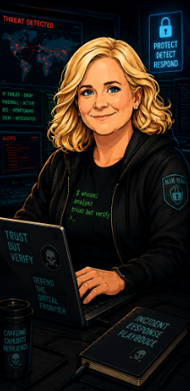 AI Depection of Cate Urban as a Hacker