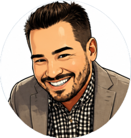 AI-generated cartoon version of Tim McHenry
