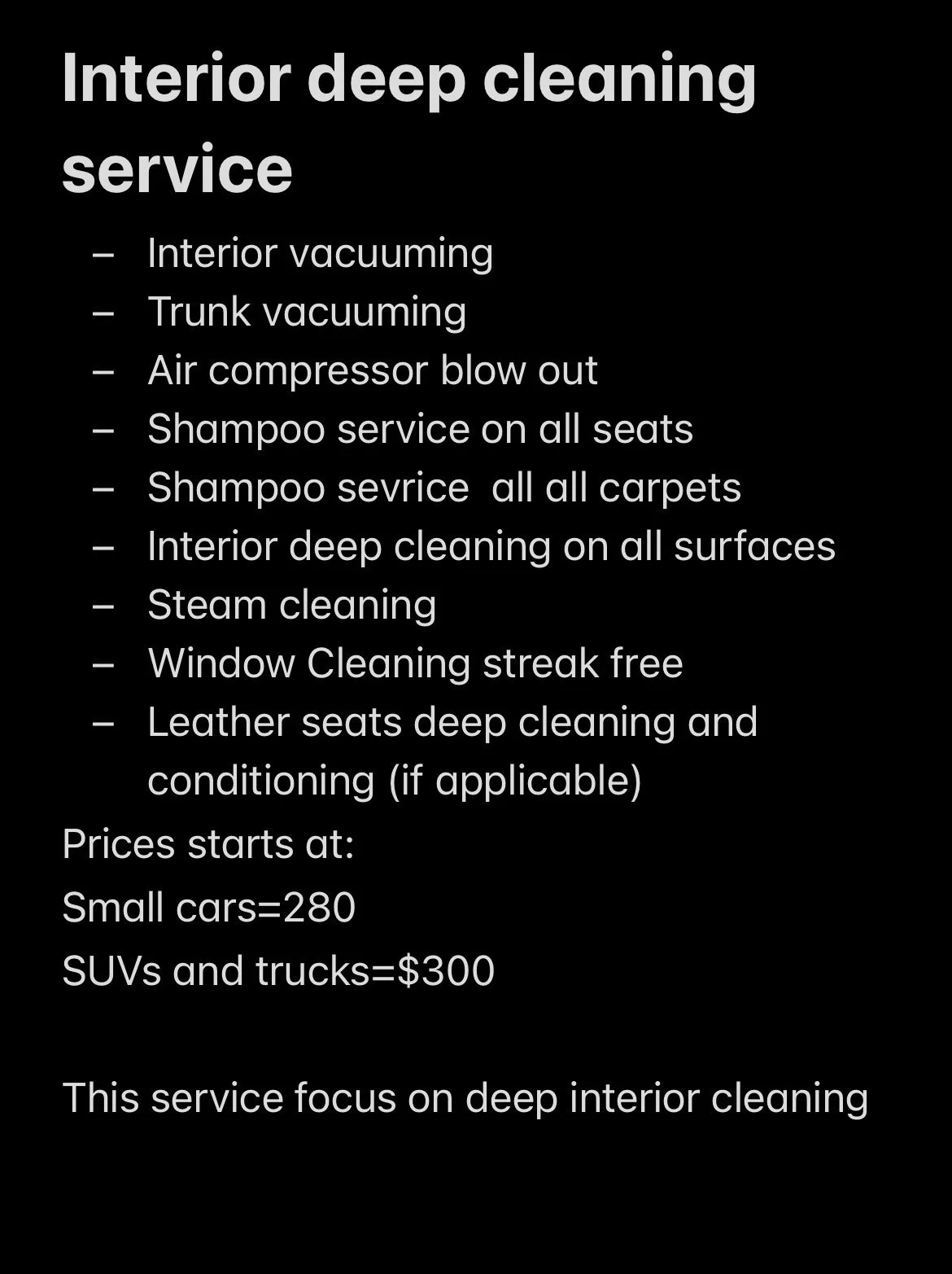interior deep cleaning service