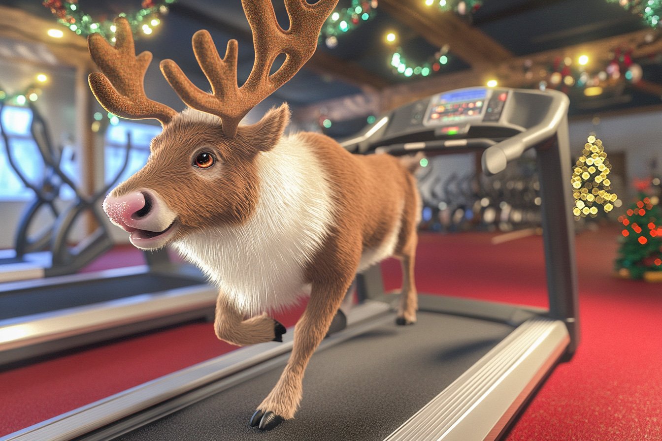 Rudolph's been hitting the gym! Our head reindeer is doing extra nose ...
