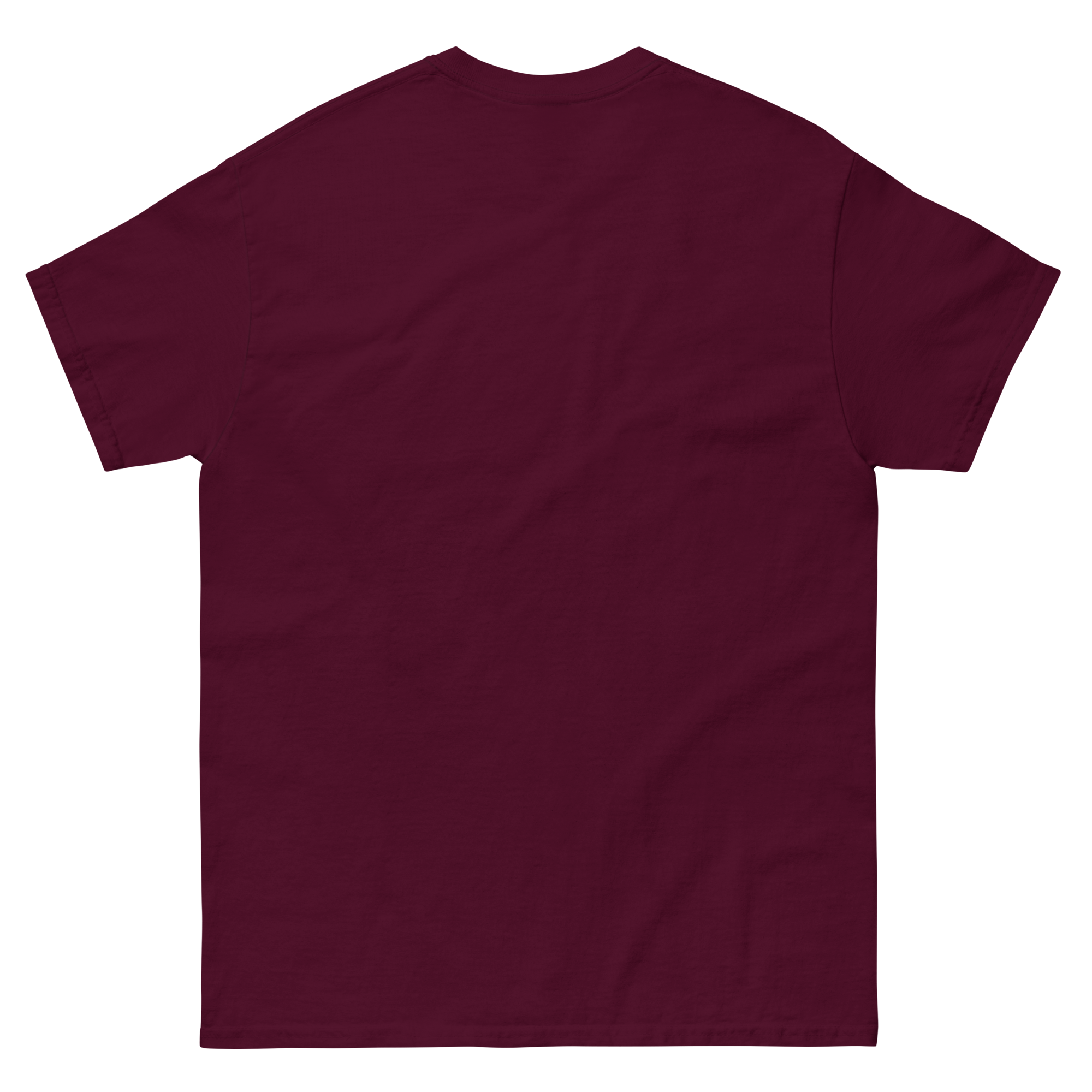 unisex-classic-tee-maroon-back-66b773e7f0eb5.png