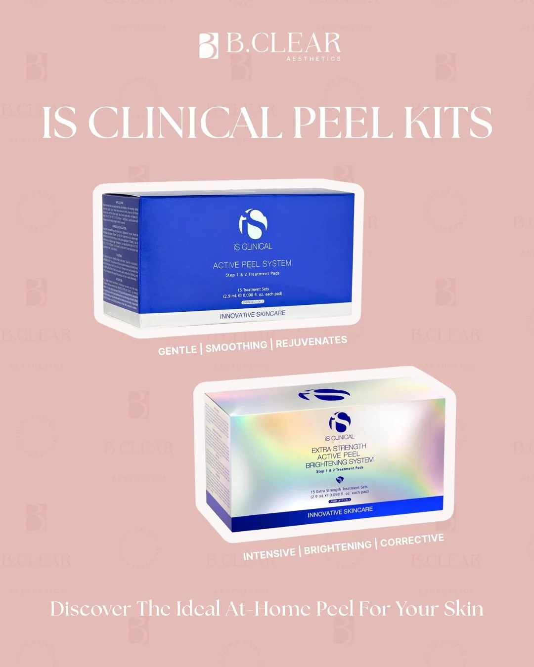 Two peels, two ways to glow ✨ 

Active Peel System and Extra Strength Active Peel Brightening System make it easy to keep your skin radiant between treatments with us. 

Both deliver powerful results, right in the comfort of your own home. A lot of o