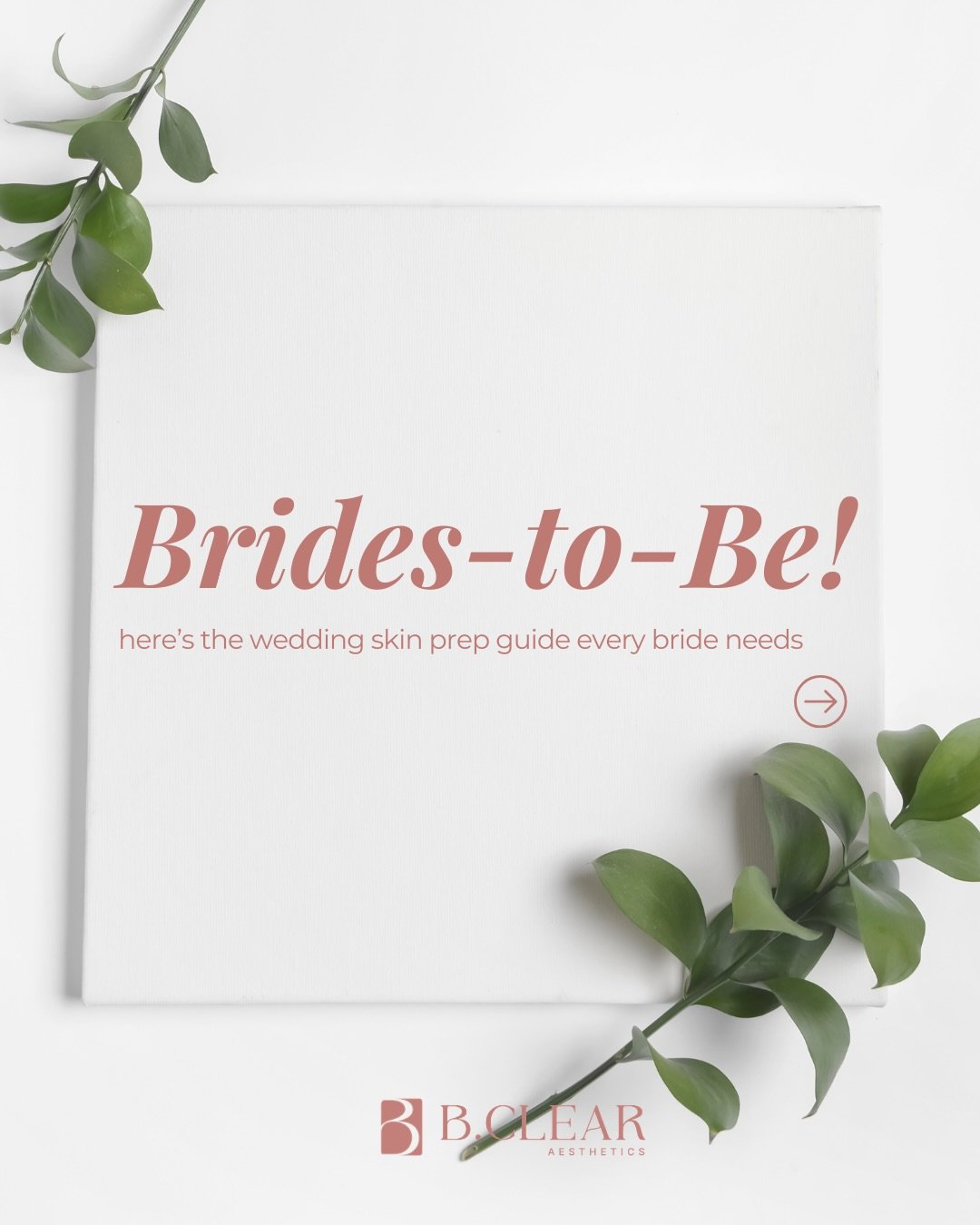 2026/2027 BRIDES! 👰🏻&zwj;♀️🥂💍

We&rsquo;re here to take the stress out of designing a personalized timeline so your skin can calm, clear, and glow for your wedding day. 

Our brides typically start 6&ndash;12 months before their wedding, giving u