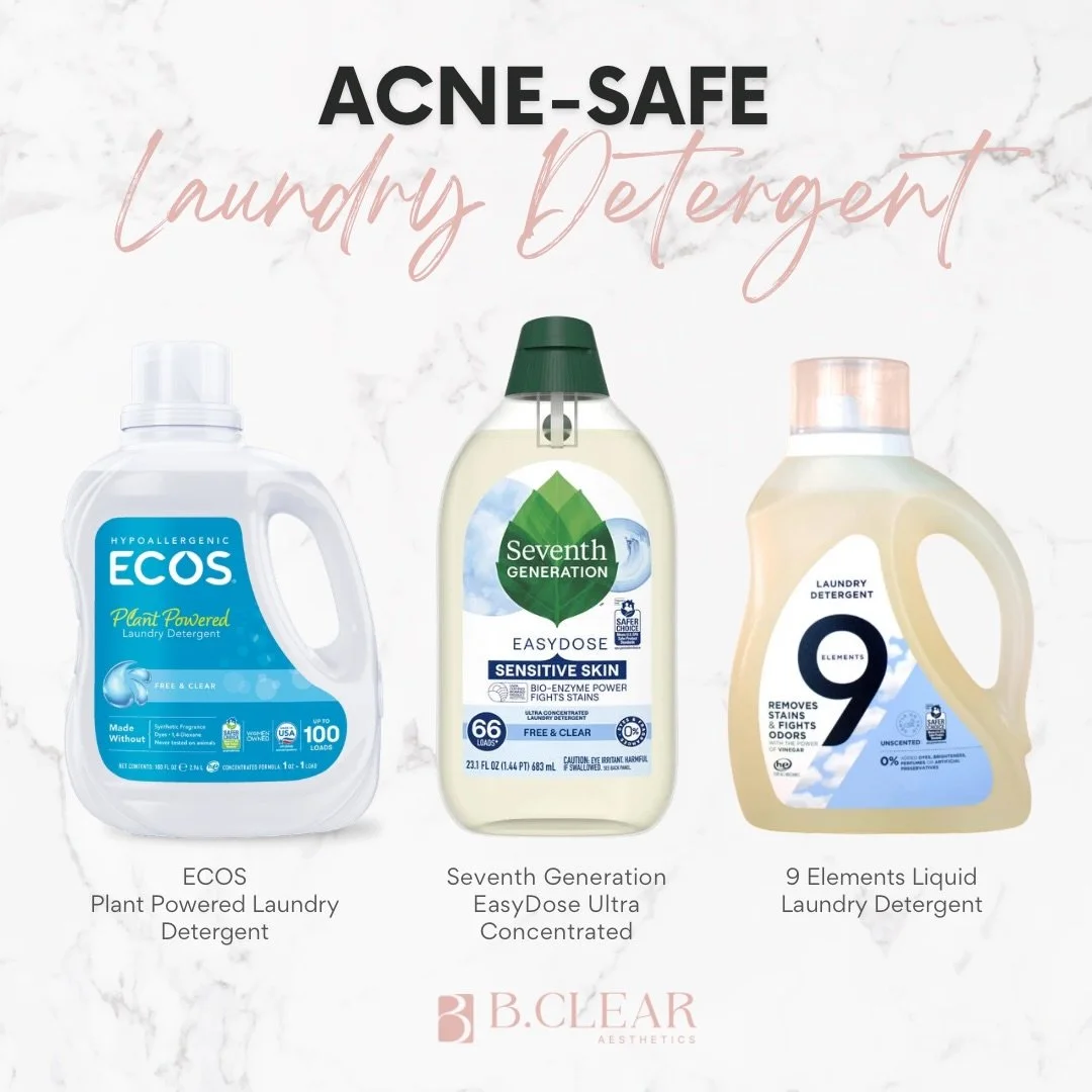 Did you know that your laundry routine could be affecting your skin? 🧺 

Many laundry detergents contain pore-clogging ingredients, a common one is SLS (sodium lauryl sulfate), and may be contributing to your breakouts. Consider switching to an SLS-