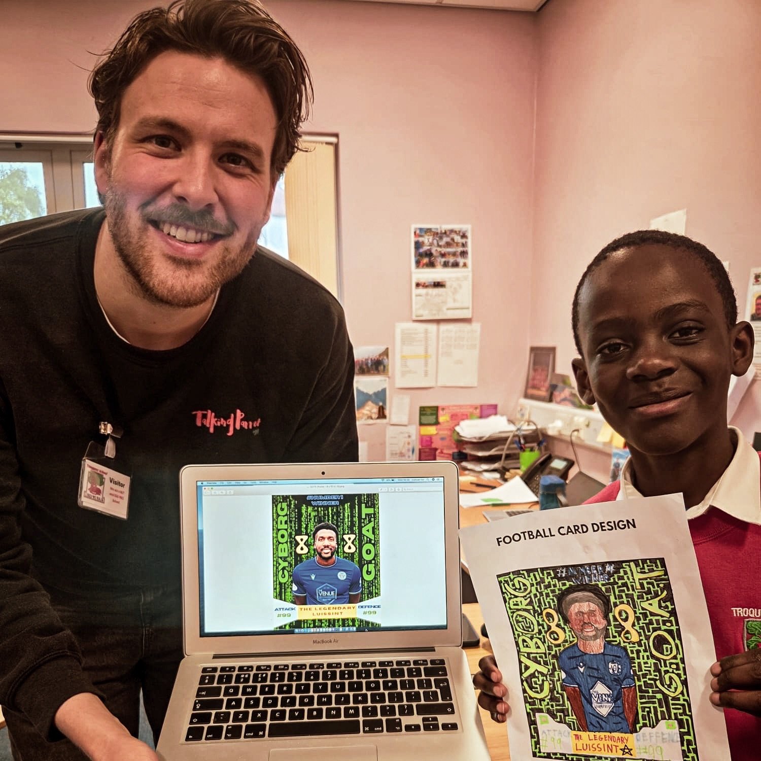 Really enjoyable day yesterday working alongside the @officialqosfc Community team on a brilliant project with local primary schools across Dumfries &amp; Galloway.

After hundreds of entries, four designs were selected from pupils at Troqueer, Carge