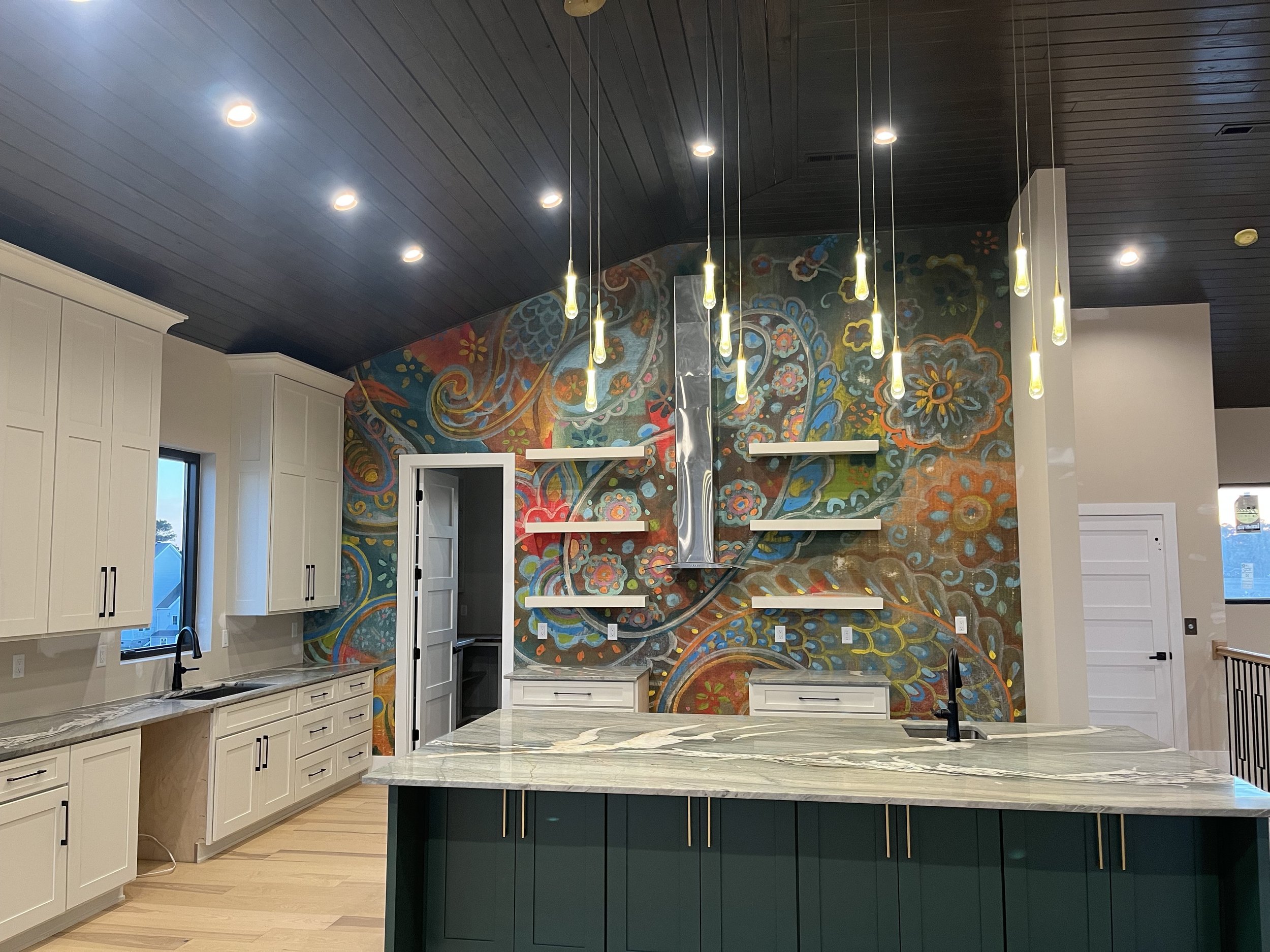 Decorative Wall Paper in Kitchen