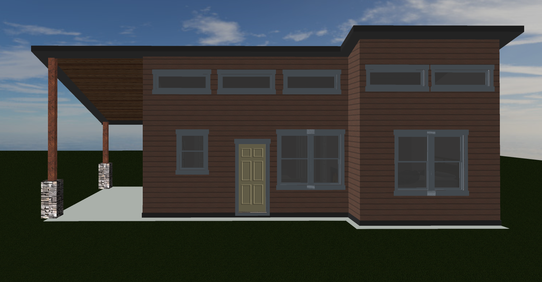 Simple Modern Front Elevation