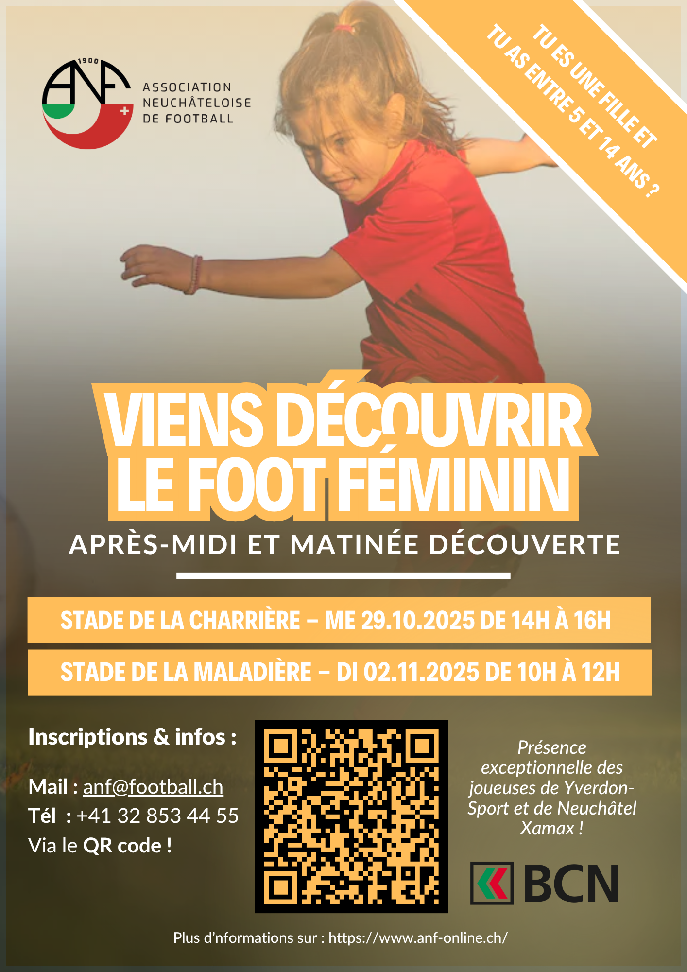 Viens découvrir le foot féminin !