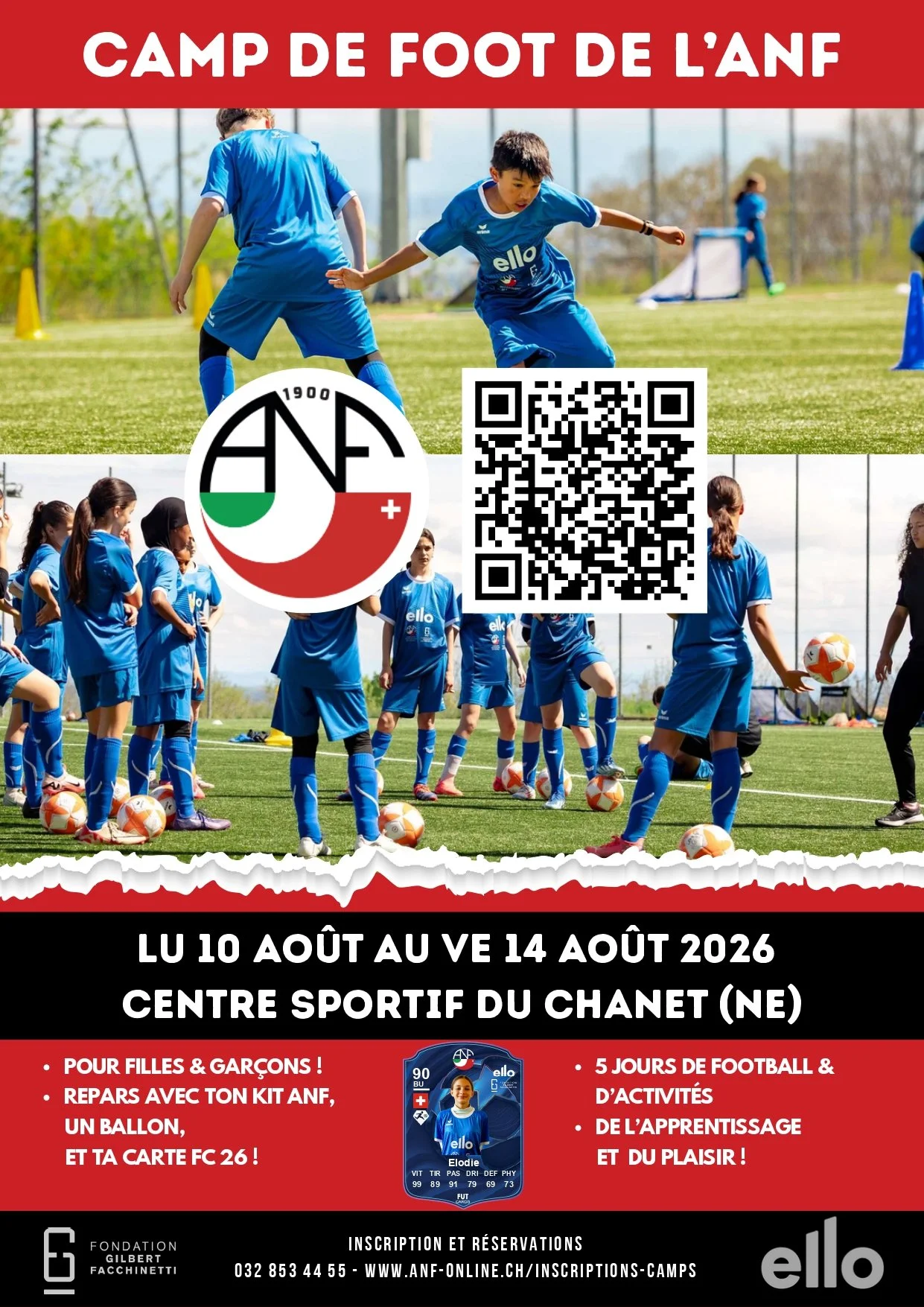 Camp de Foot de l’ANF - 10 au 14 août 2026
