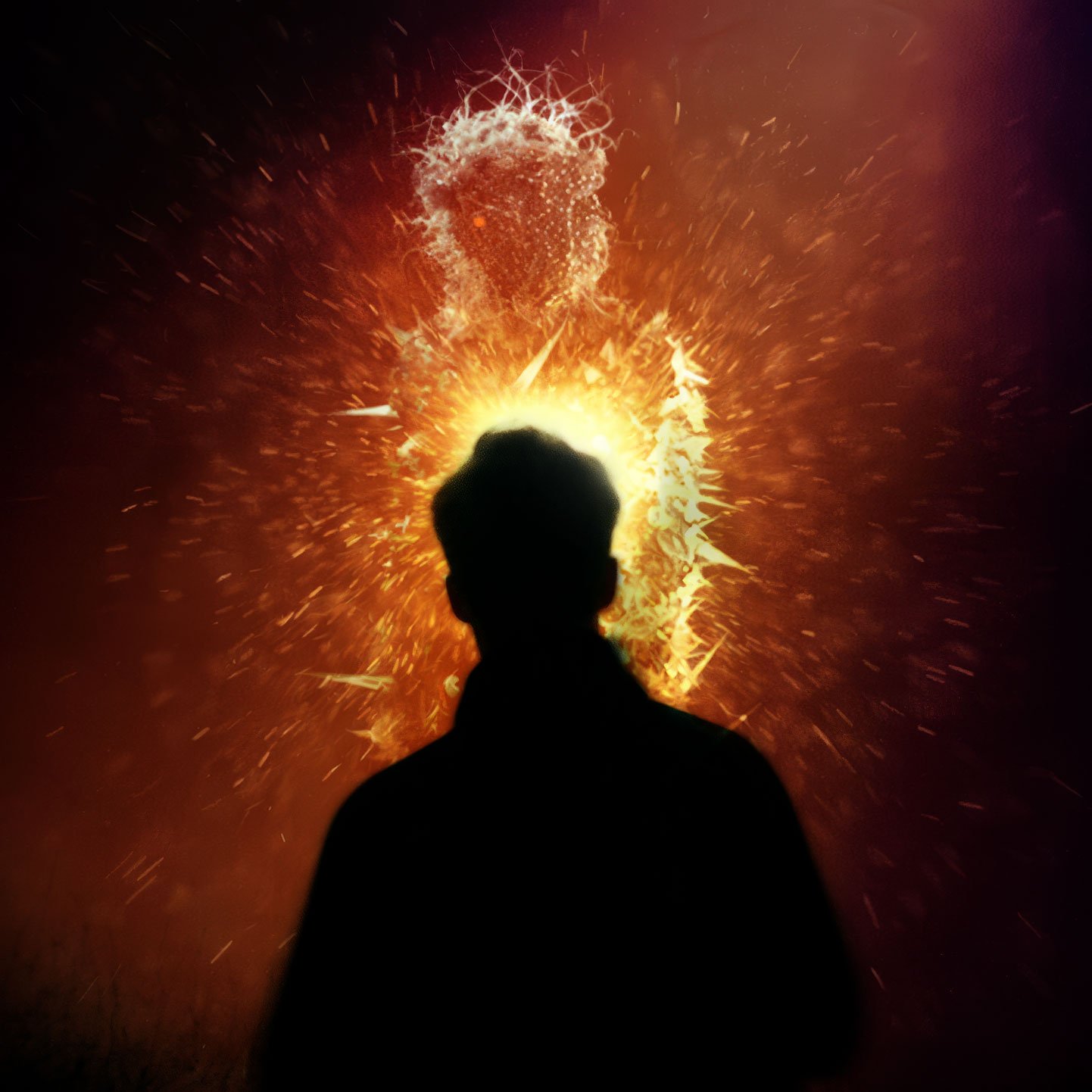 Motion capture monster character projected onto scrim during Strange Tales immersive theatre production at Traverse Theatre Edinburgh