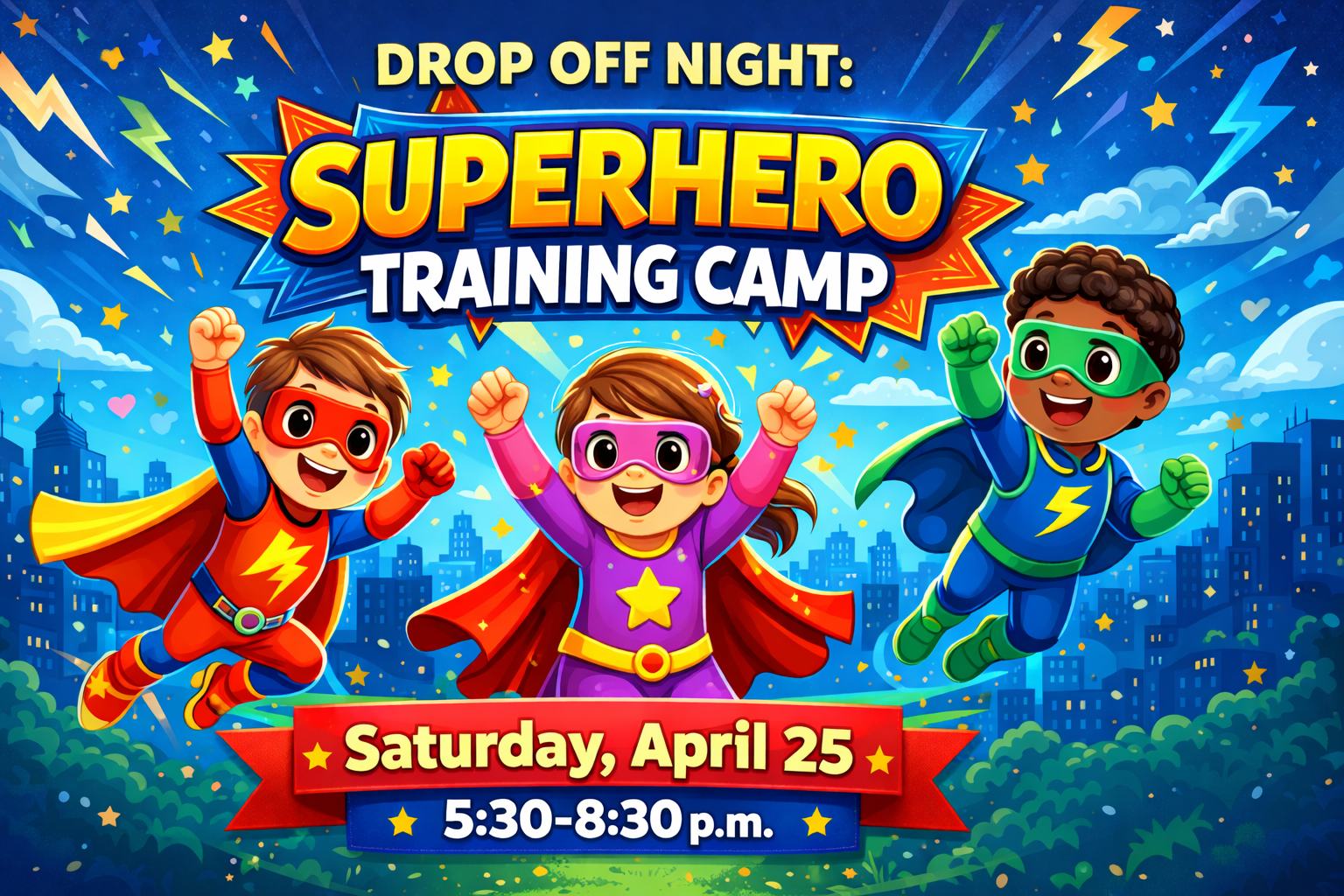 Drop Off Night: Superhero Training Camp