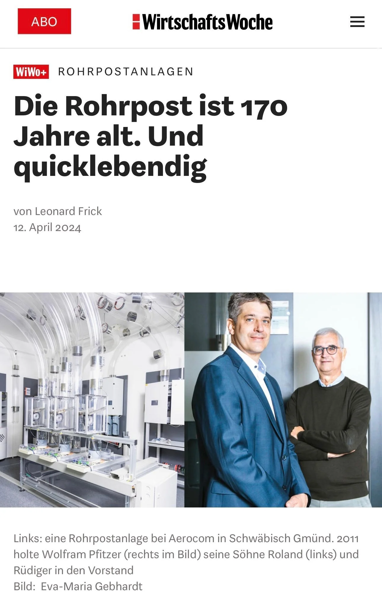 WIRTSCHAFTS - WOCHE (Online)