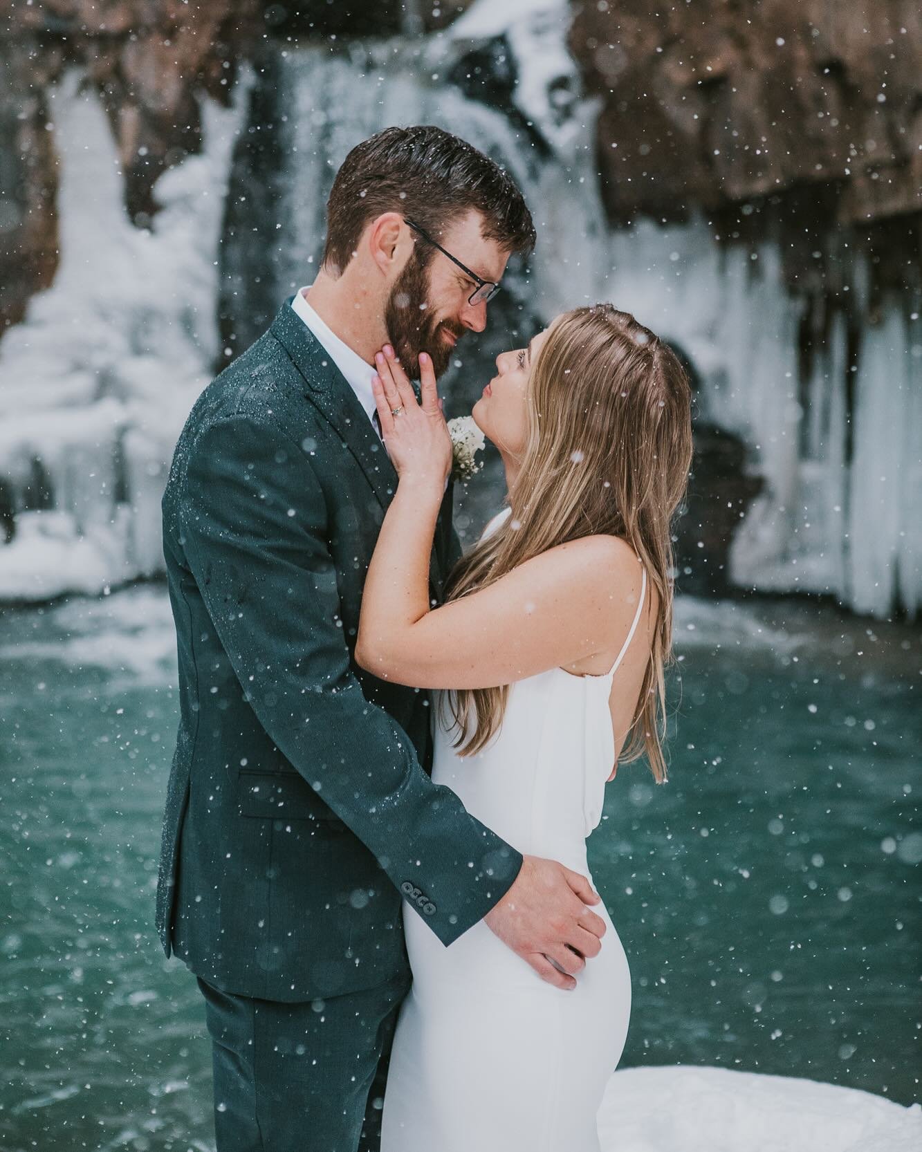 Adam and Lauren originally hoped for a snowy, mountain elopement near Silverton, Colorado. Spring in Colorado can be a gamble and we ended up with a blizzard the day of. So, we pivoted, took them to one of our favorite spots and couldn&rsquo;t be hap