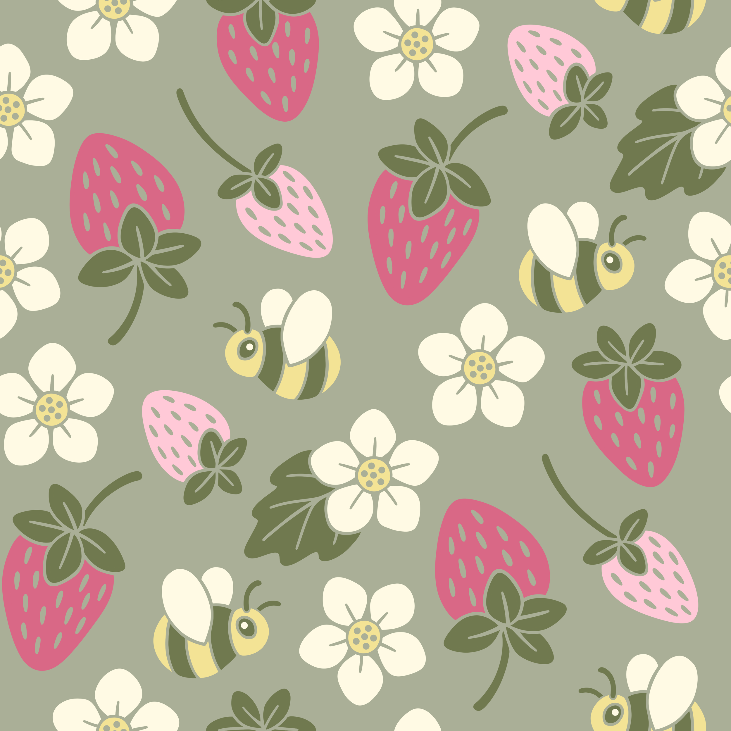StrawberryBeesAlternateSHC12x12.png