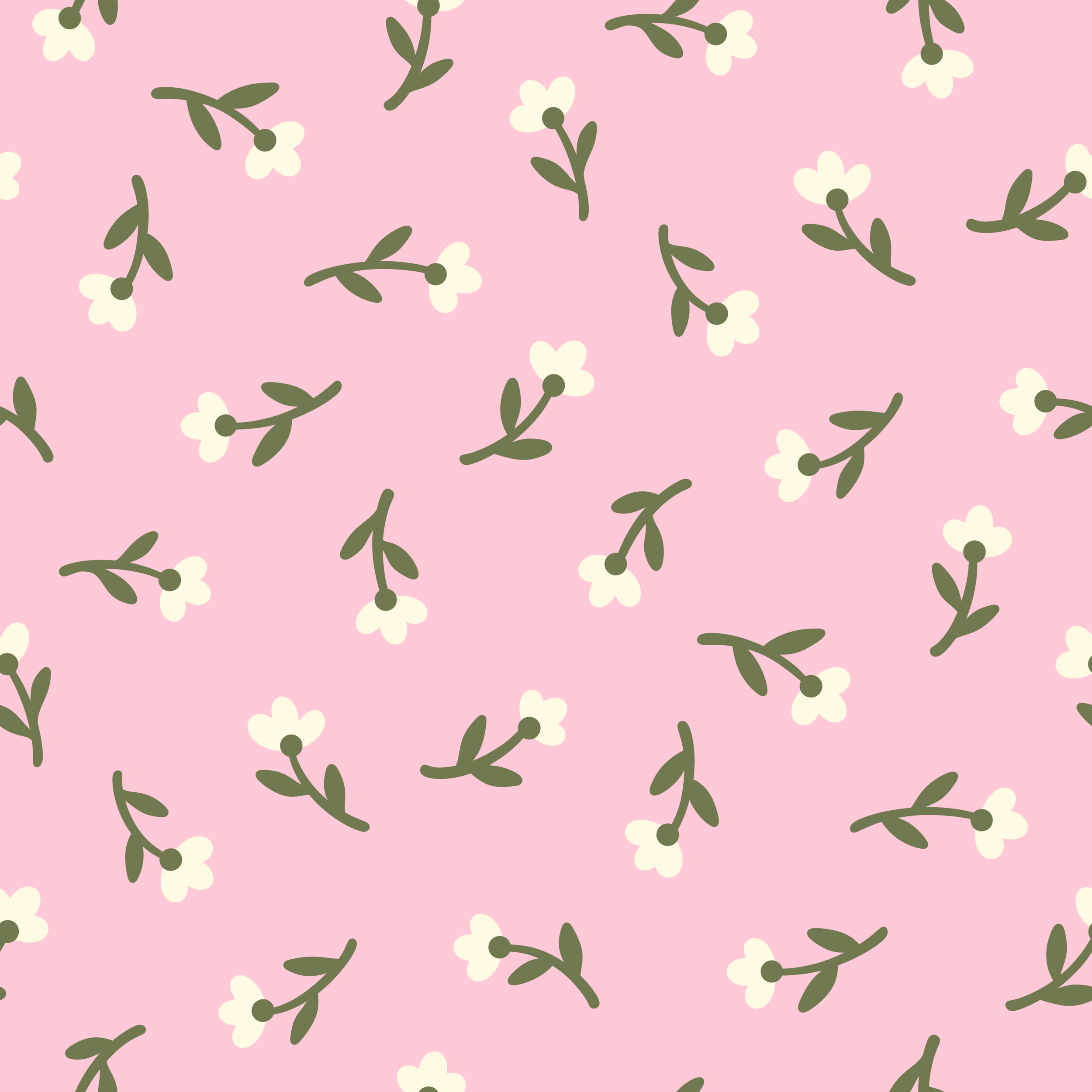 DitsyFloralCreamBlossomsOnPinkHG12x12.png