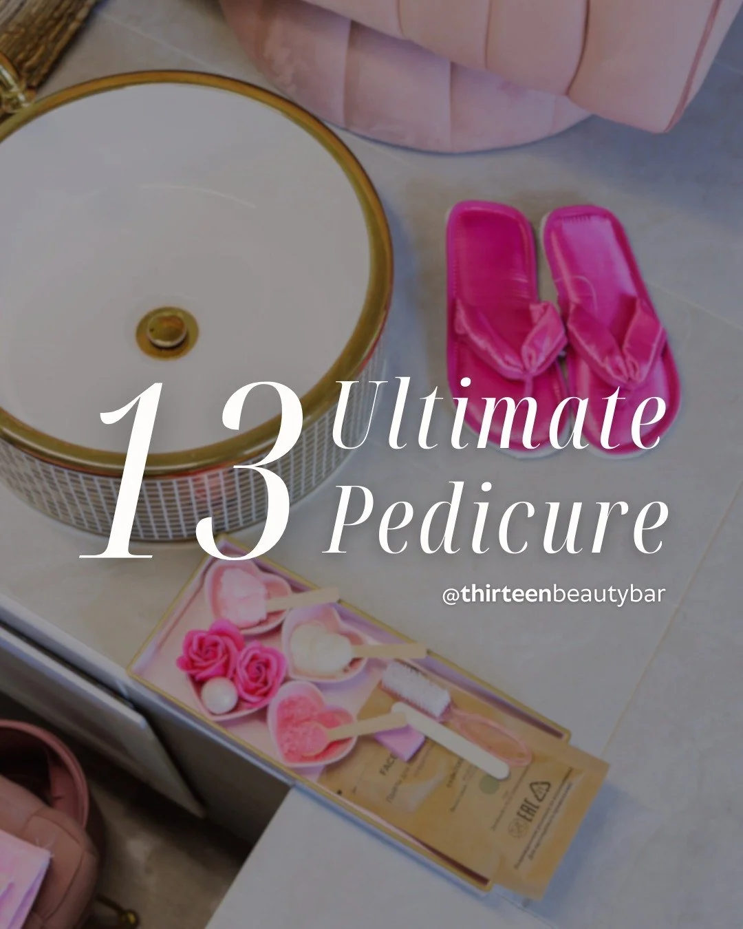 This is your sign to romanticize your pedicure 🧖&zwj;♀️💖

Our 13 Ultimate Pedicure includes every detail to treat your feet:
✔️ Warm soak, shape, scrub, and mask
✔️ Cuticle care + paraffin wax
✔️ Your favorite gel polish

✨ Duration: ~1.15 hr
💲 St