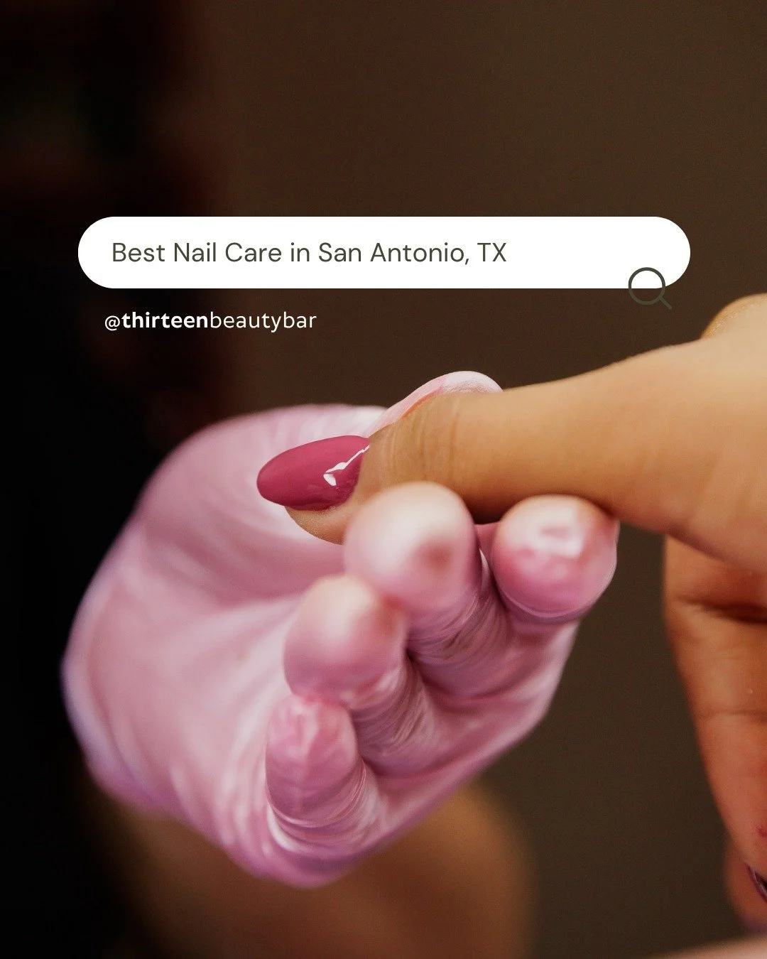 When you search &ldquo;best nail care in San Antonio&rdquo;  we make sure it&rsquo;s not just a phrase, it&rsquo;s your actual experience 💖
We take care from cuticle care to finish hydrating oil, every detail matters.

📍Thirteen Beauty Bar | La Can