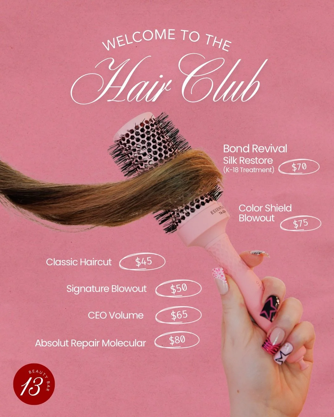 Welcome to the Hair Club 🌟

We&rsquo;re excited to introduce our newest hair services including haircuts, signature blowouts, and restorative treatments designed to leave your hair shiny, healthy, and full of life.

Whether you&rsquo;re maintaining 