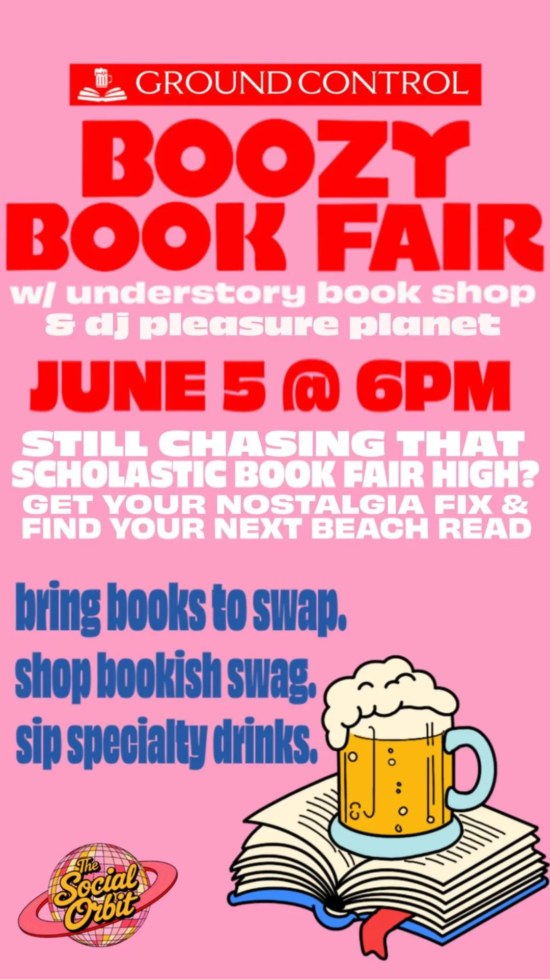 Ground Control Presents: Boozy Book Fair