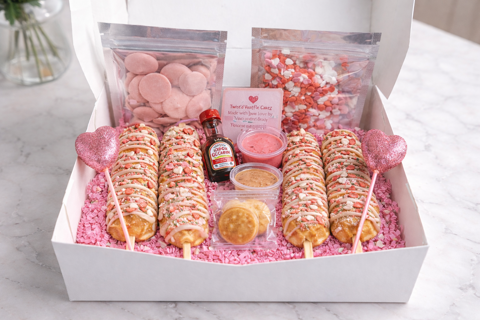 Valentine DIY Waffle Cakez Box