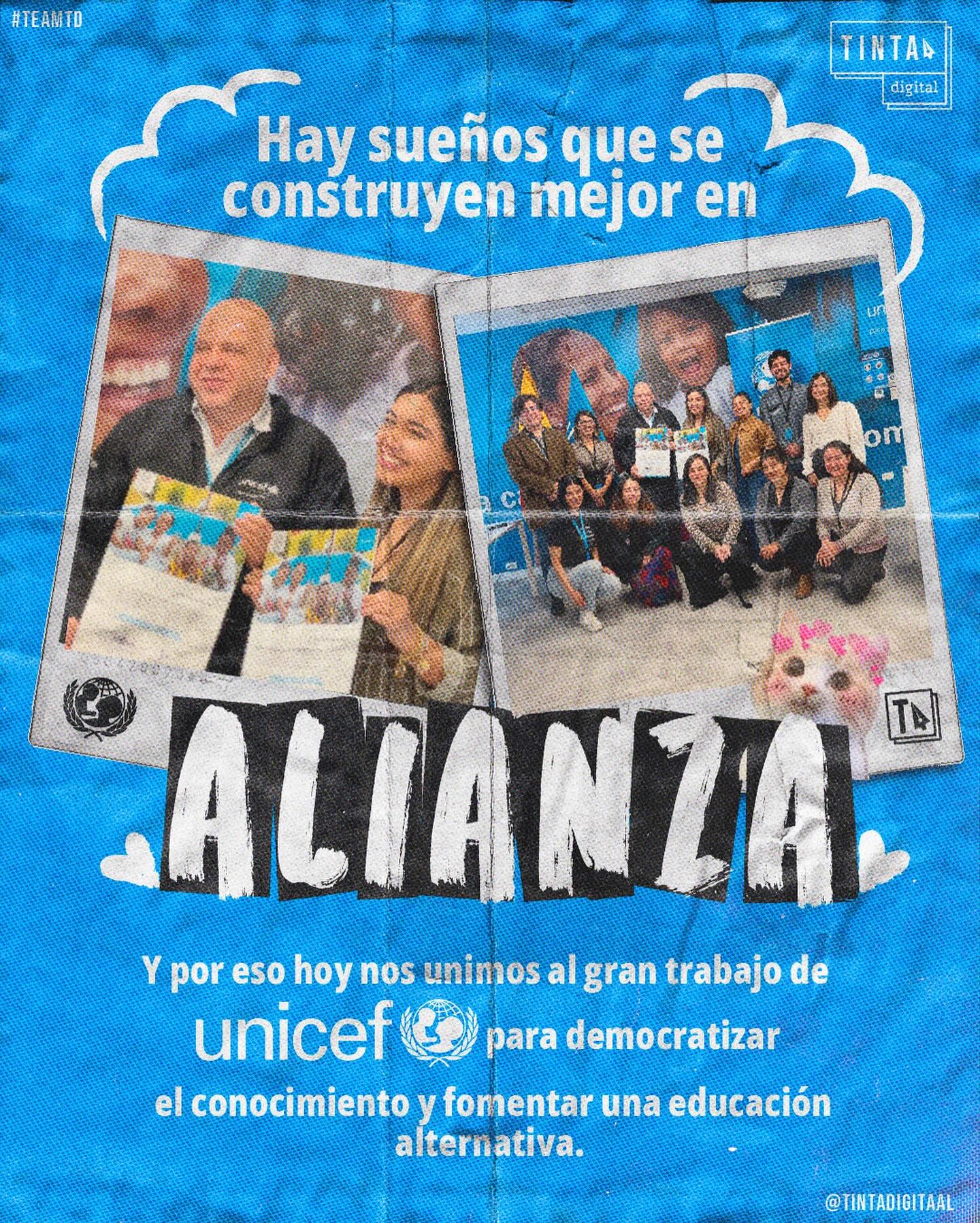 Hoy sentimos que cumplimos uno de nuestros sue&ntilde;os,✨porque hemos empezado a crear un camino en conjunto con @unicefecuador 🥰🫶

 Es algo que nos inspira mucho, ya que cuando iniciamos Tinta nos planteamos trabajar por una sociedad donde los j&