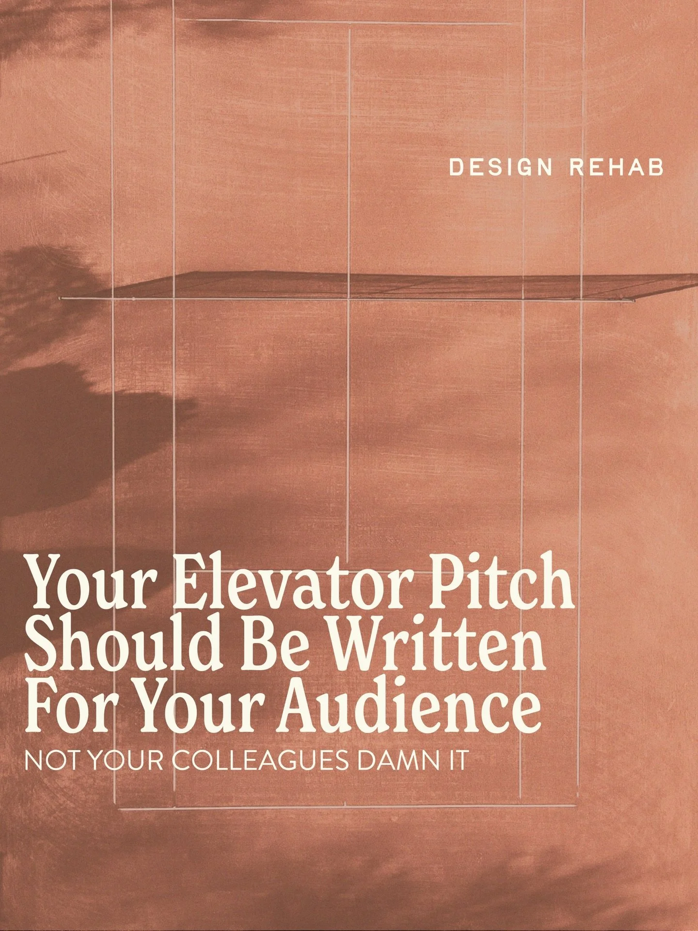 I swear this is my last post about an elevator pitch but I know too many of you sound like this when asked the question &ldquo;so what do you do?&rdquo; 

Quite honestly no one cares about the nuance. And even more honestly, being cash based isn&rsqu
