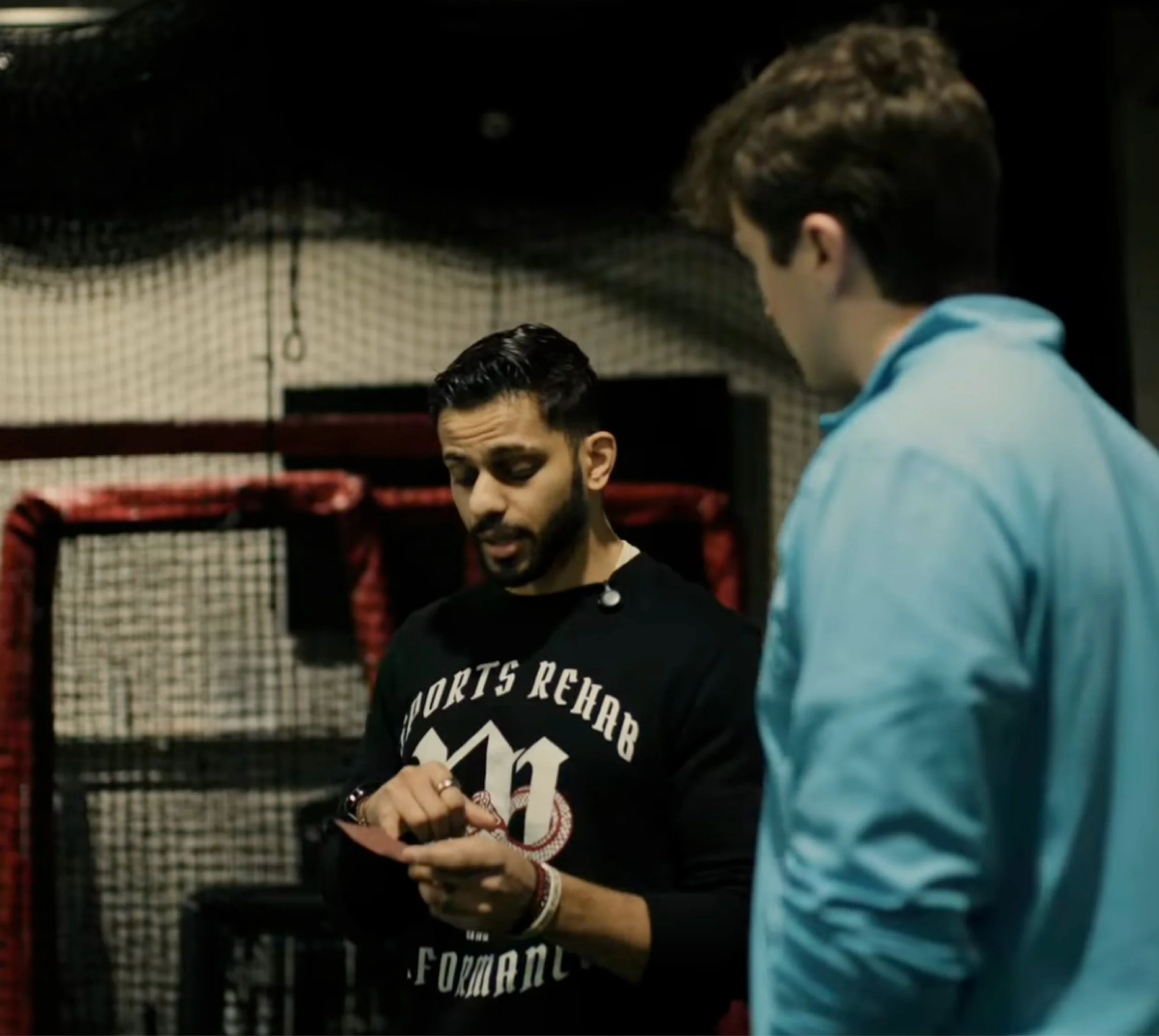 dpt neil sheth wearing n1 gear while working with patient