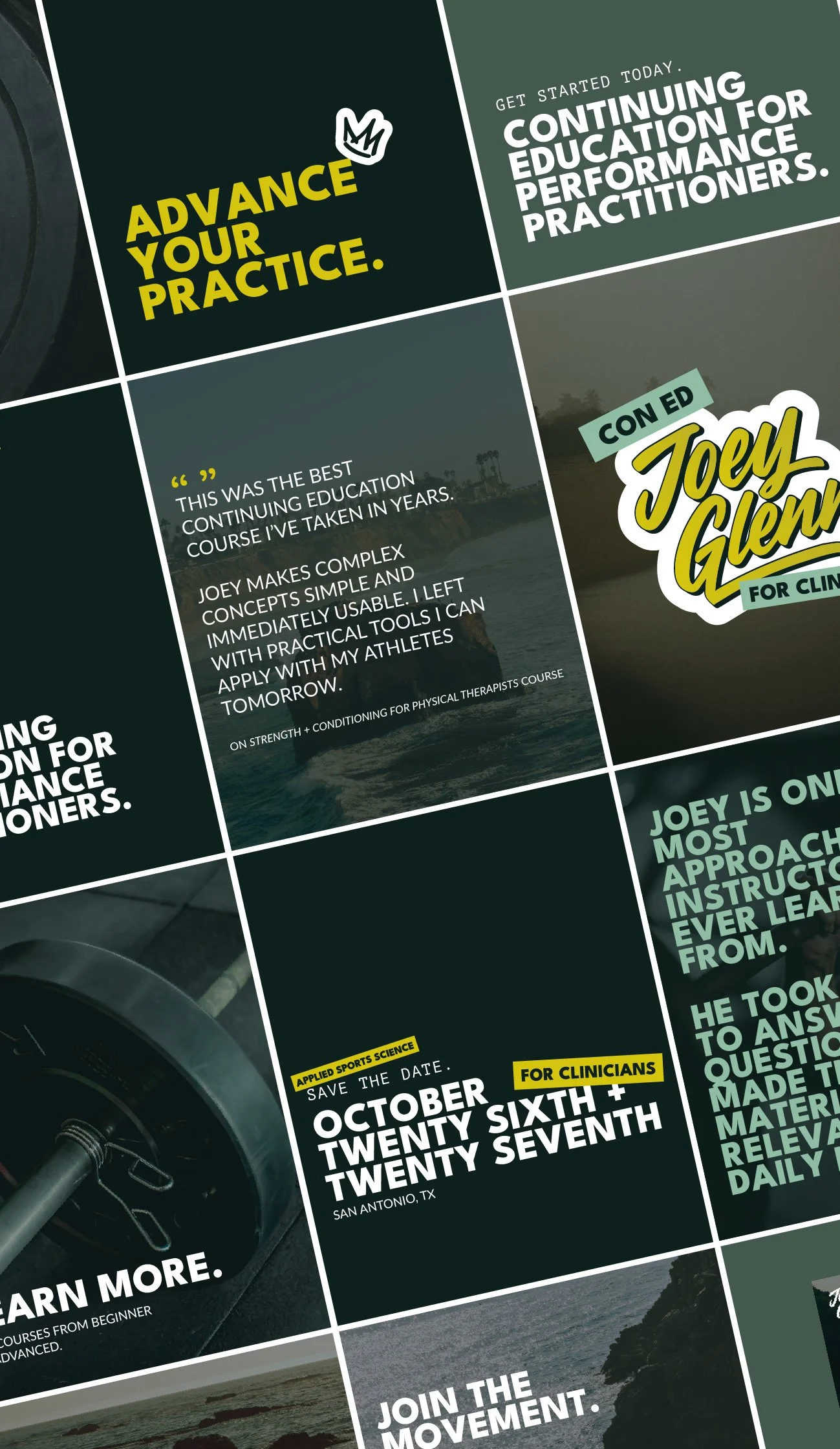 joey glenn mock up of instagram posts