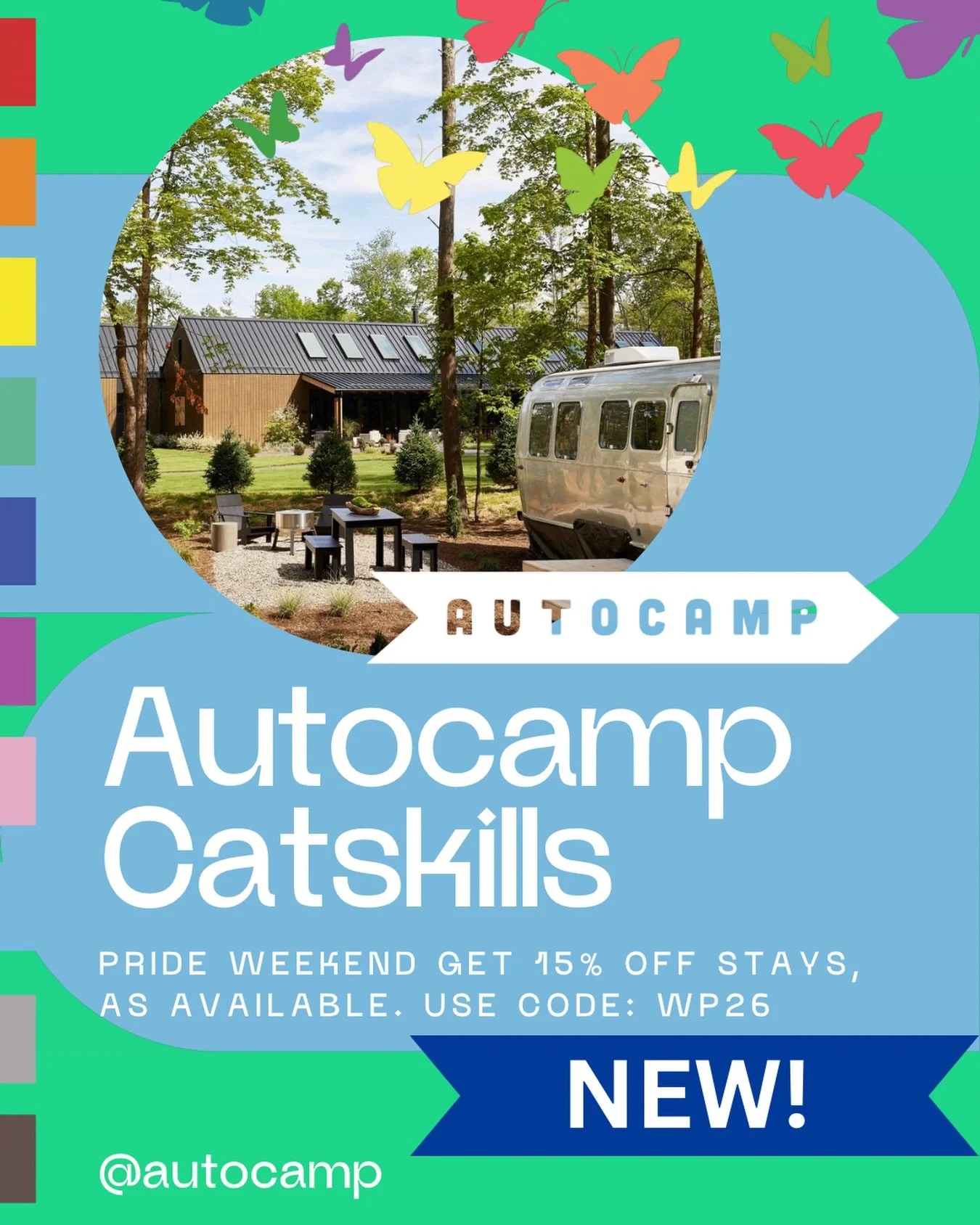 Don&rsquo;t have a place to stay but want to come to the HV for the weekend of Pride? We&rsquo;ve got you covered, @autocamp is offering pride attendees a 15% off discount. Use Promo code WP26 and book your stay for Pride. We can&rsquo;t wait to see 