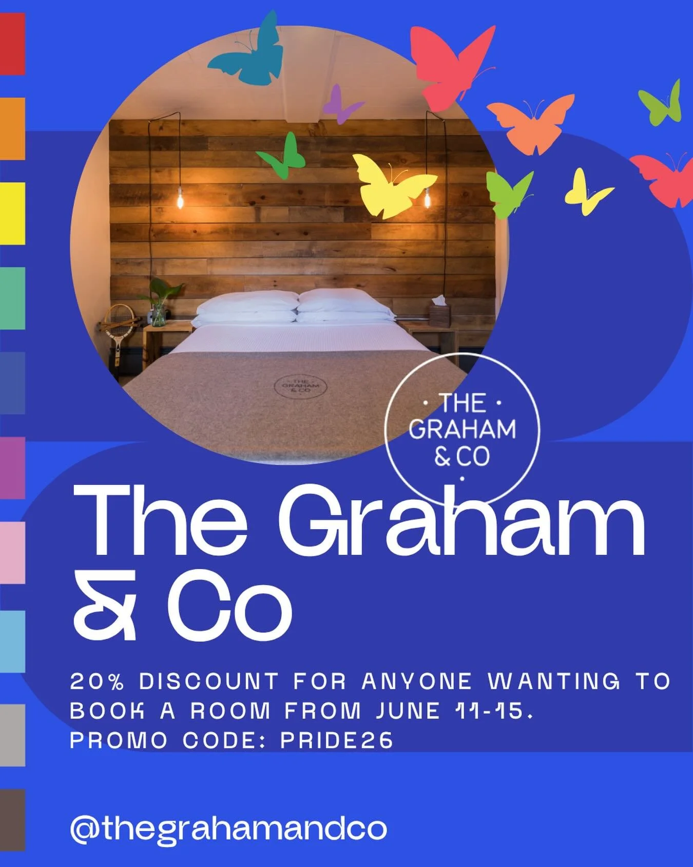 Another hotel joins the Party, and drops a discount for Pride Weekend! Inspired by the rich heritage of the Catskills, @thegrahamandco offers a modern take on the classic weekend getaway. Nestled at the base of Hunter Mountain, just two blocks off of