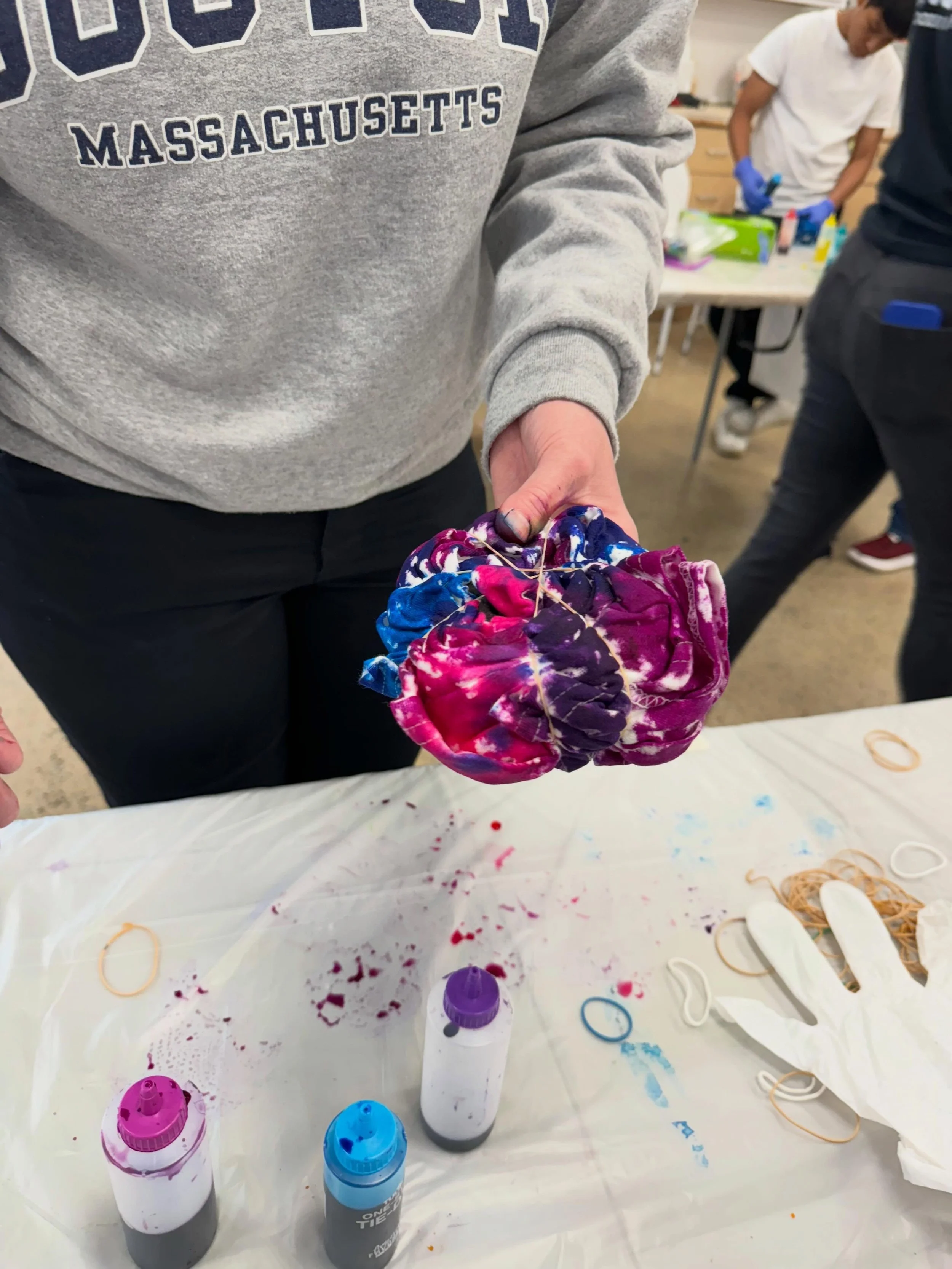 🫟Tie Dye for Pride🫟

Each one-of-a-kind tie-dye shirt was hand-dyed by the incredible youth at The DRAW at MKAD, Kingston, a community-based art education program that uplifts creativity, self-expression, and inclusion. The participants gratefully 