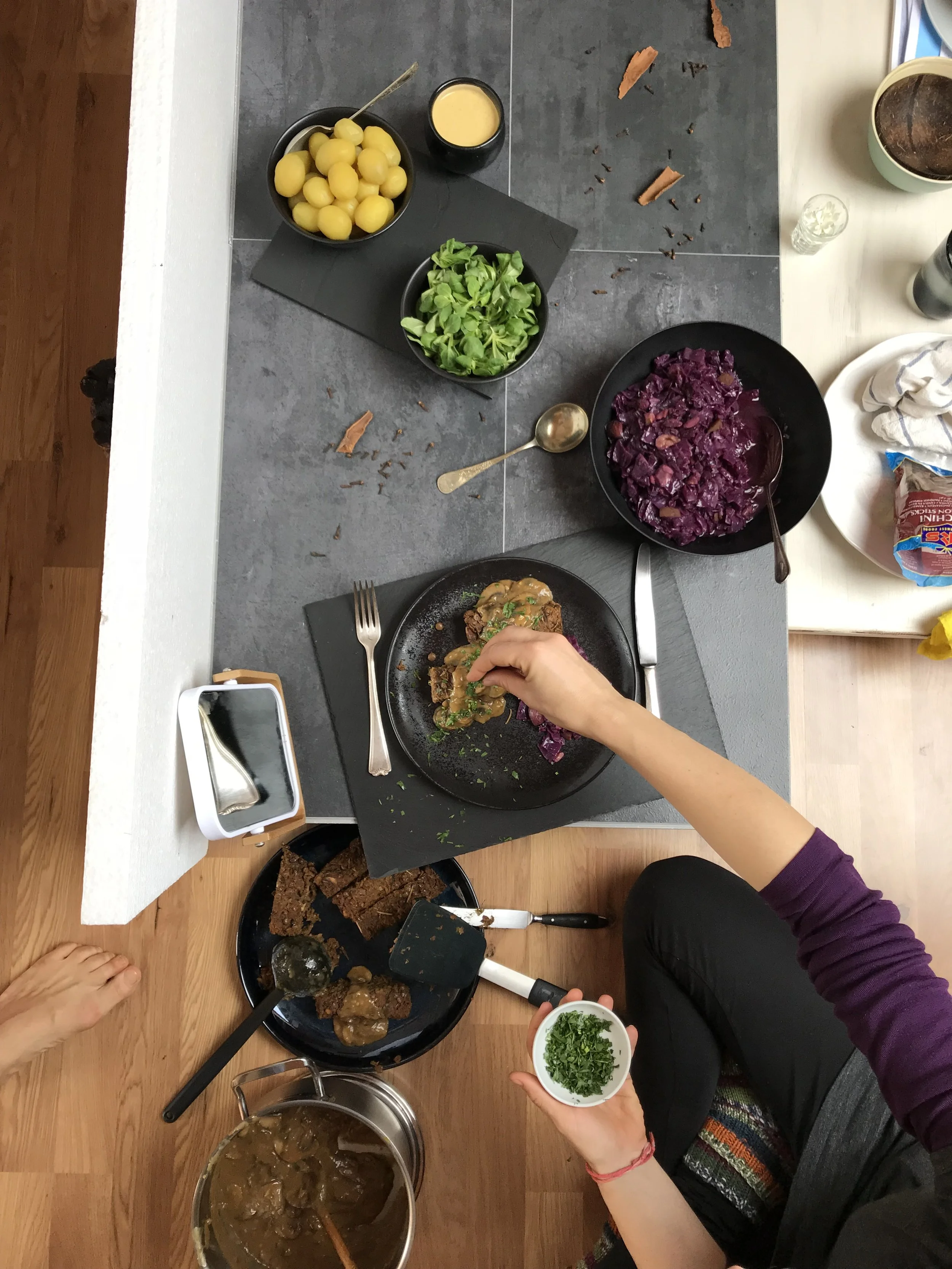 cookbook making lentil loaf.jpeg