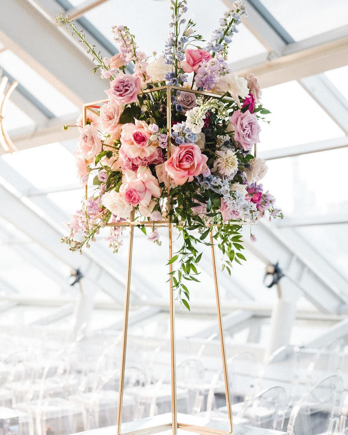 Part of our commitment to sustainability is finding ways to repurpose ceremony decor for the reception. Swipe to see how we incorporated every element of what guests saw as they witnessed A+K&rsquo;s vows to transform the same space for the reception