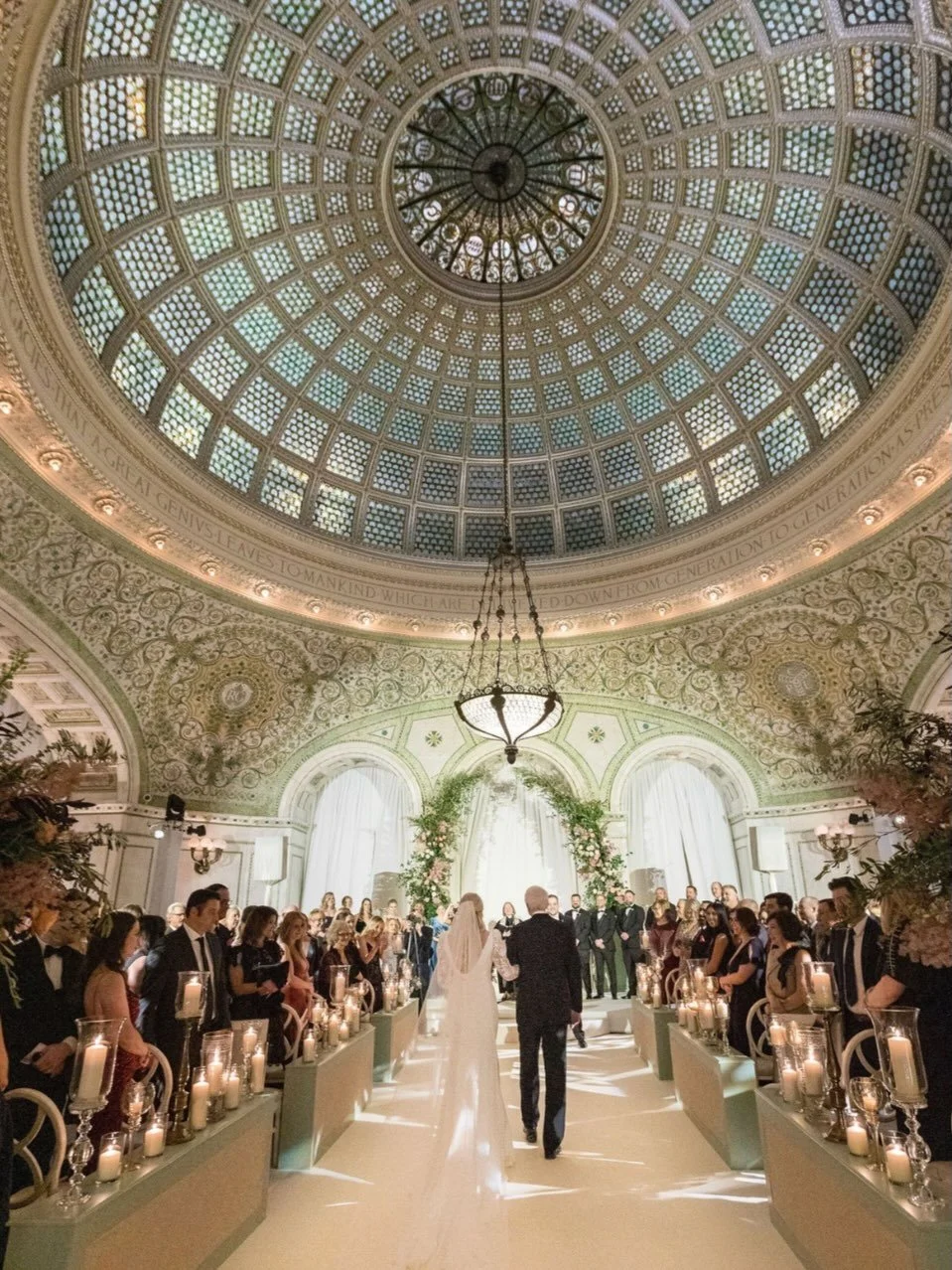 Design doesn&rsquo;t pause between ceremony and reception. It evolves.

Because using the same room for both the ceremony and reception requires one space to serve two distinct purposes within a short window of time, planning begins well before the w