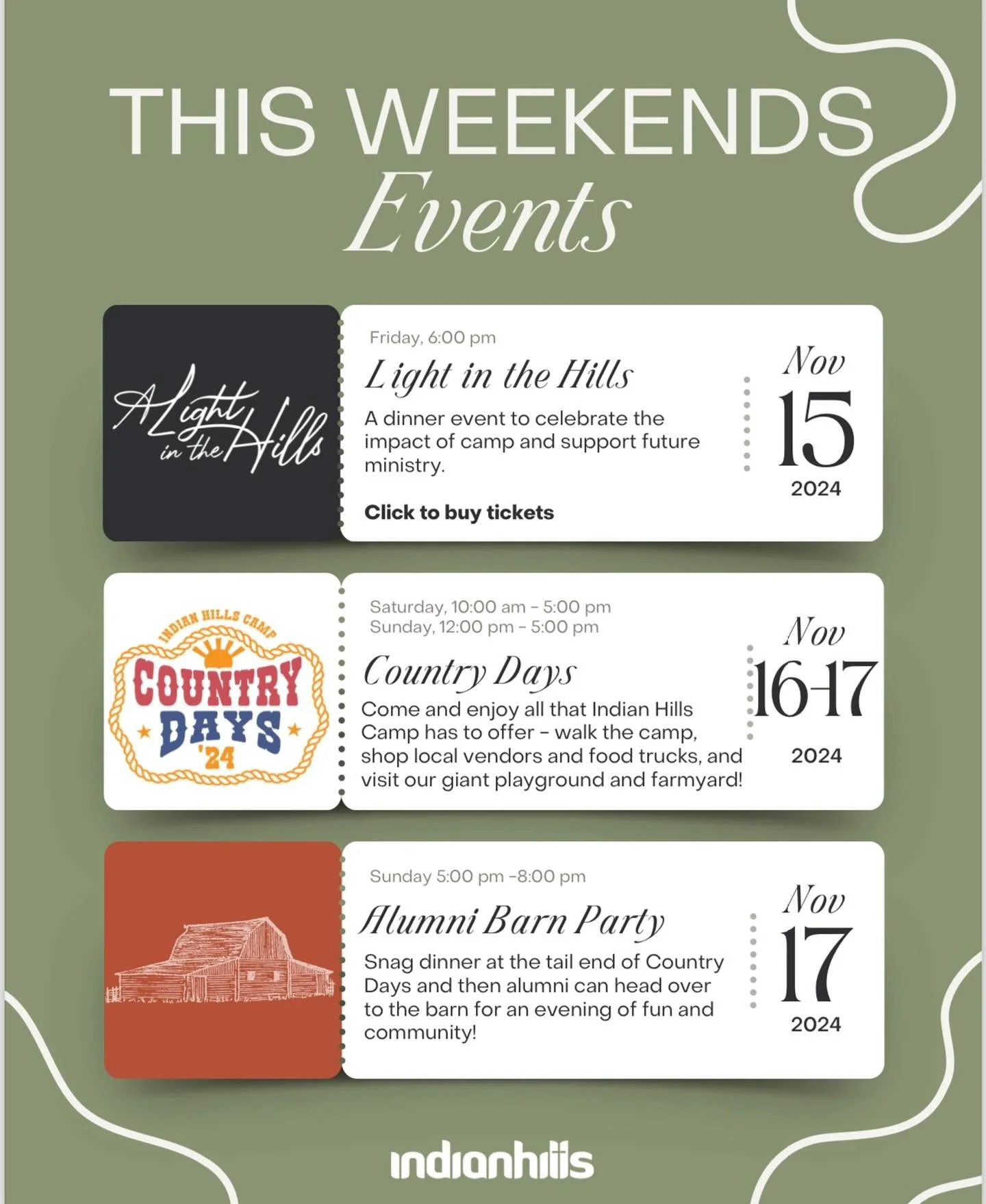 We have a jam packed weekend and can't wait to spend it with you!

📸 Screenshot this post to send to someone who would benefit from some family fun at our free entry, community event - Country Days!