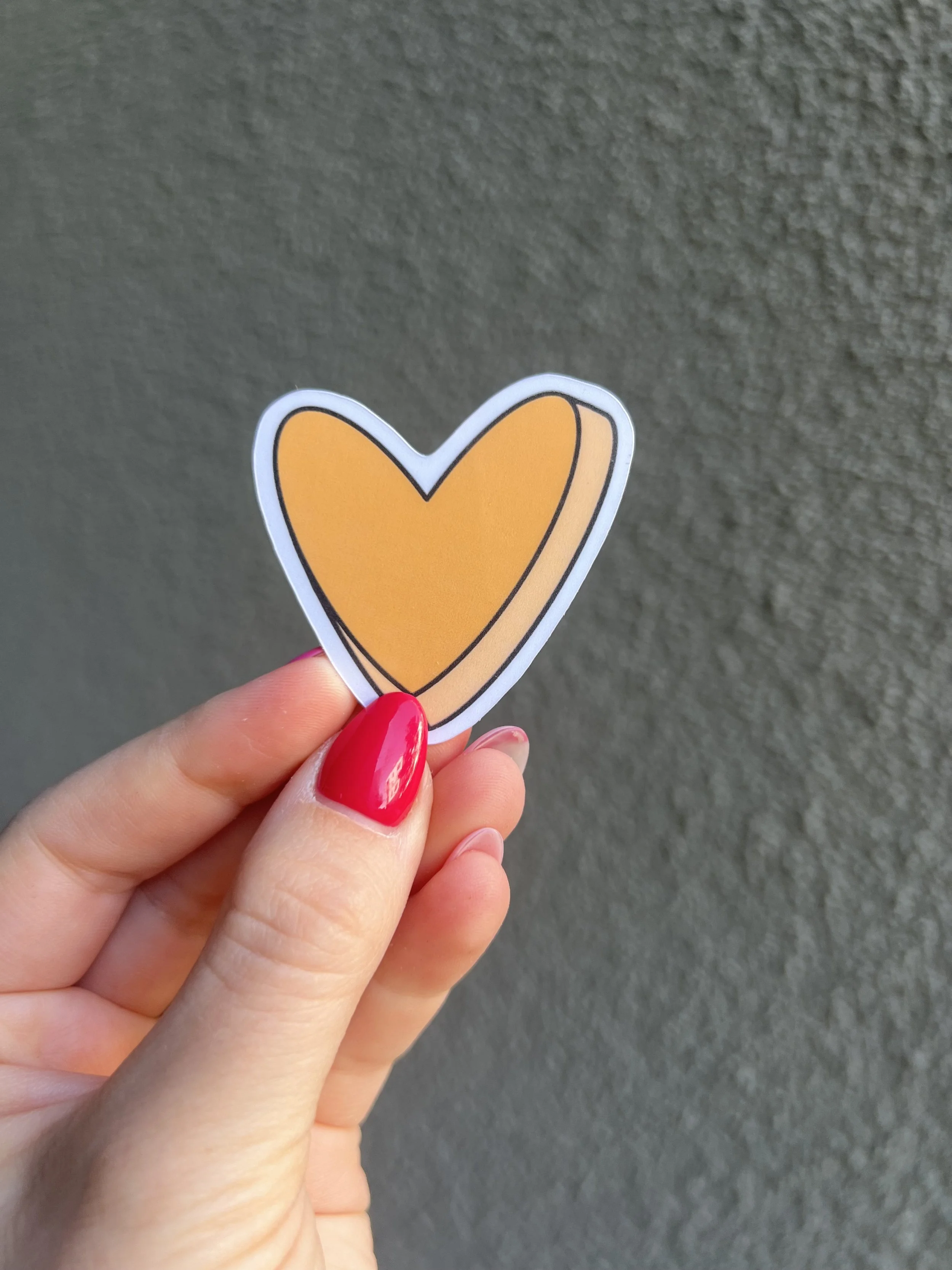 Orange Conversation Heart