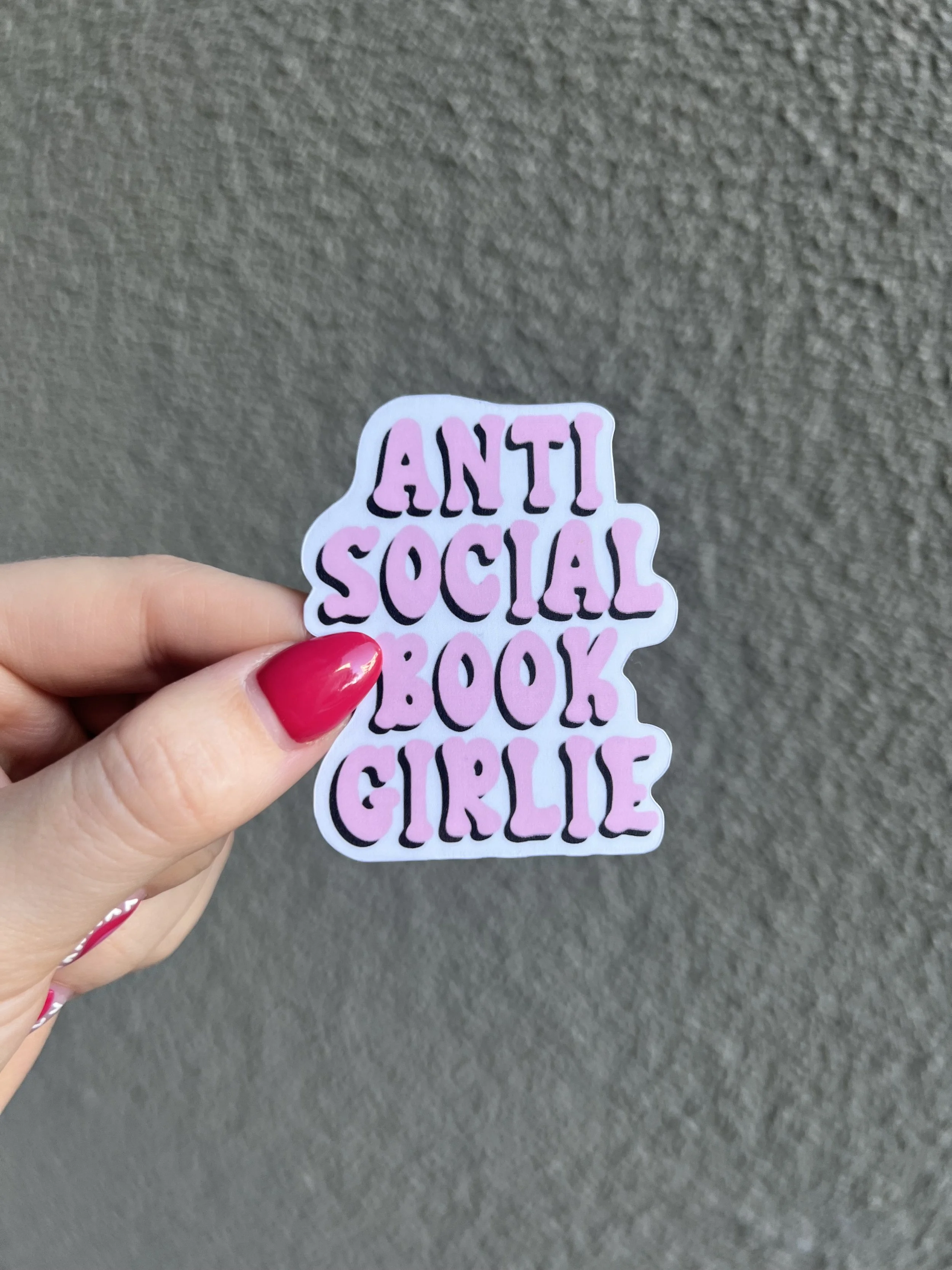 Anti Social Book Girlie Sticker Sticker