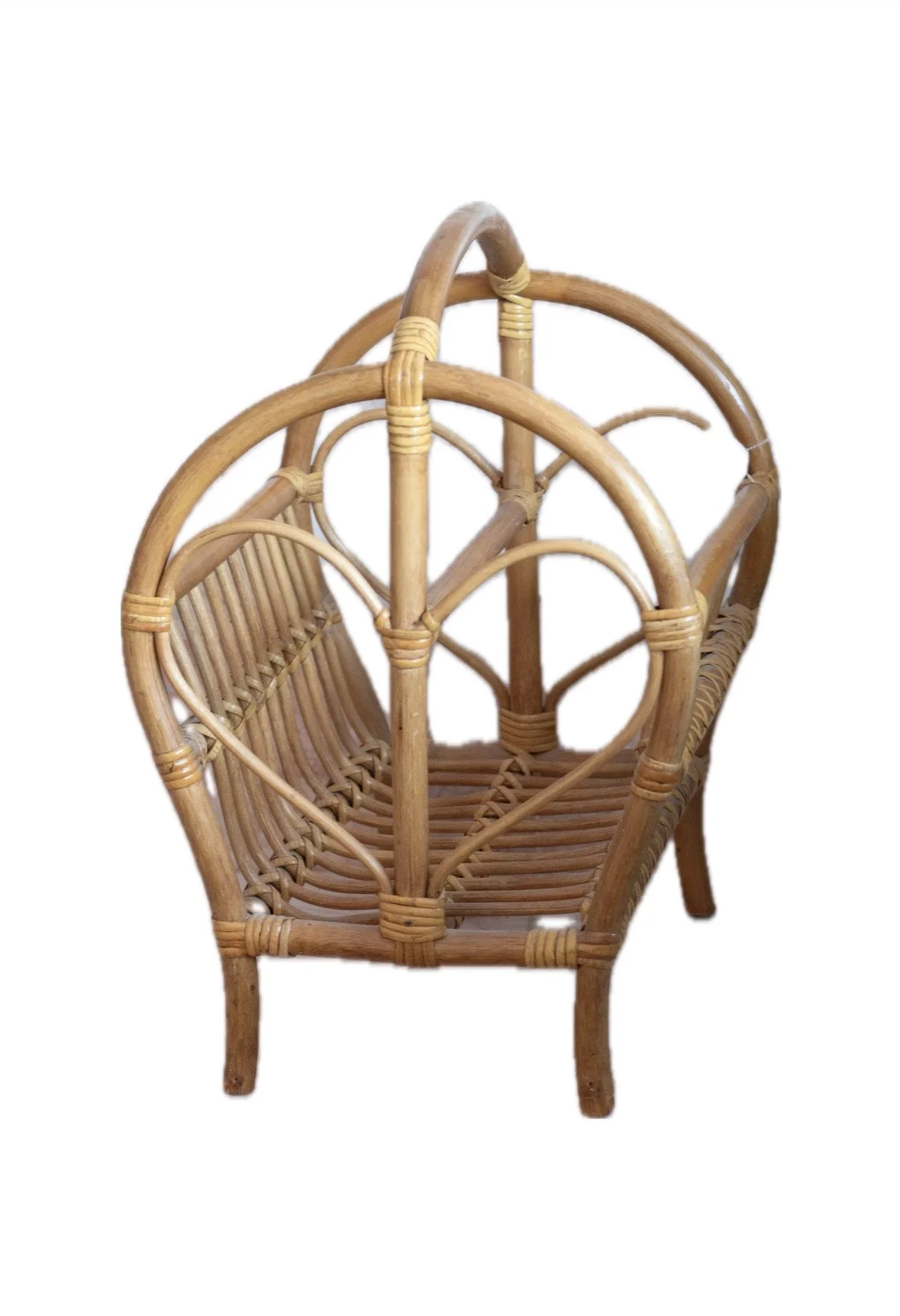 Vintage Bamboo Magazine Rack