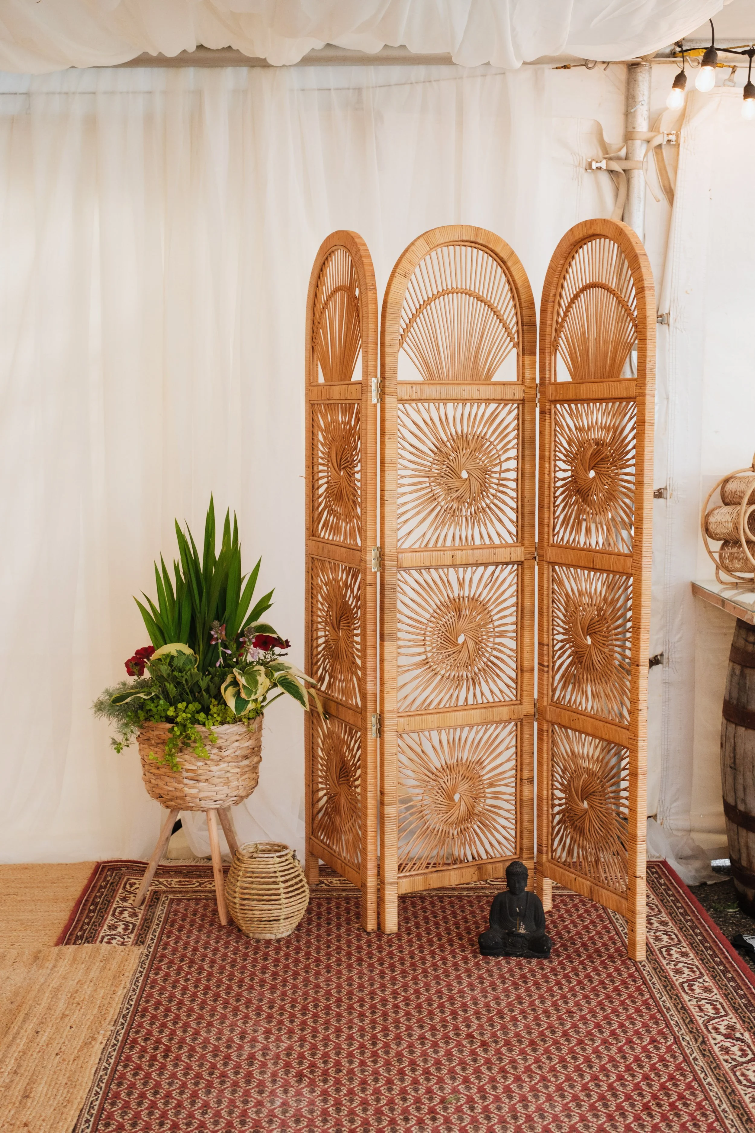 Sunburst Wicker Divider