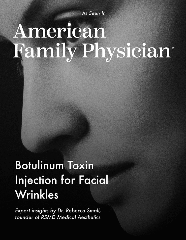 Cover of a magazine or article about Botox toxin injections for facial wrinkles, featuring a close-up black-and-white profile of a woman's face with text highlighting expert insights.