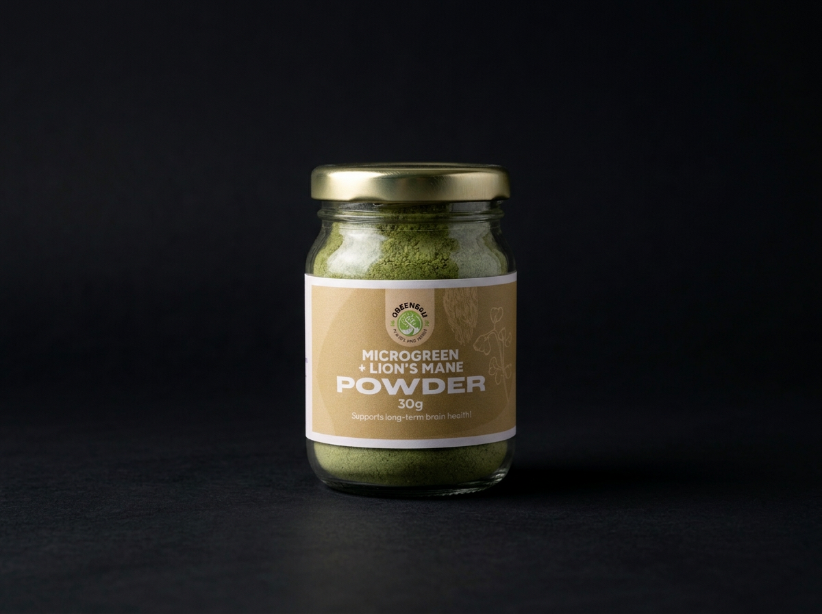 Freeze Dried Microgreens and Lion’s Mane Mushroom Powder (30g)