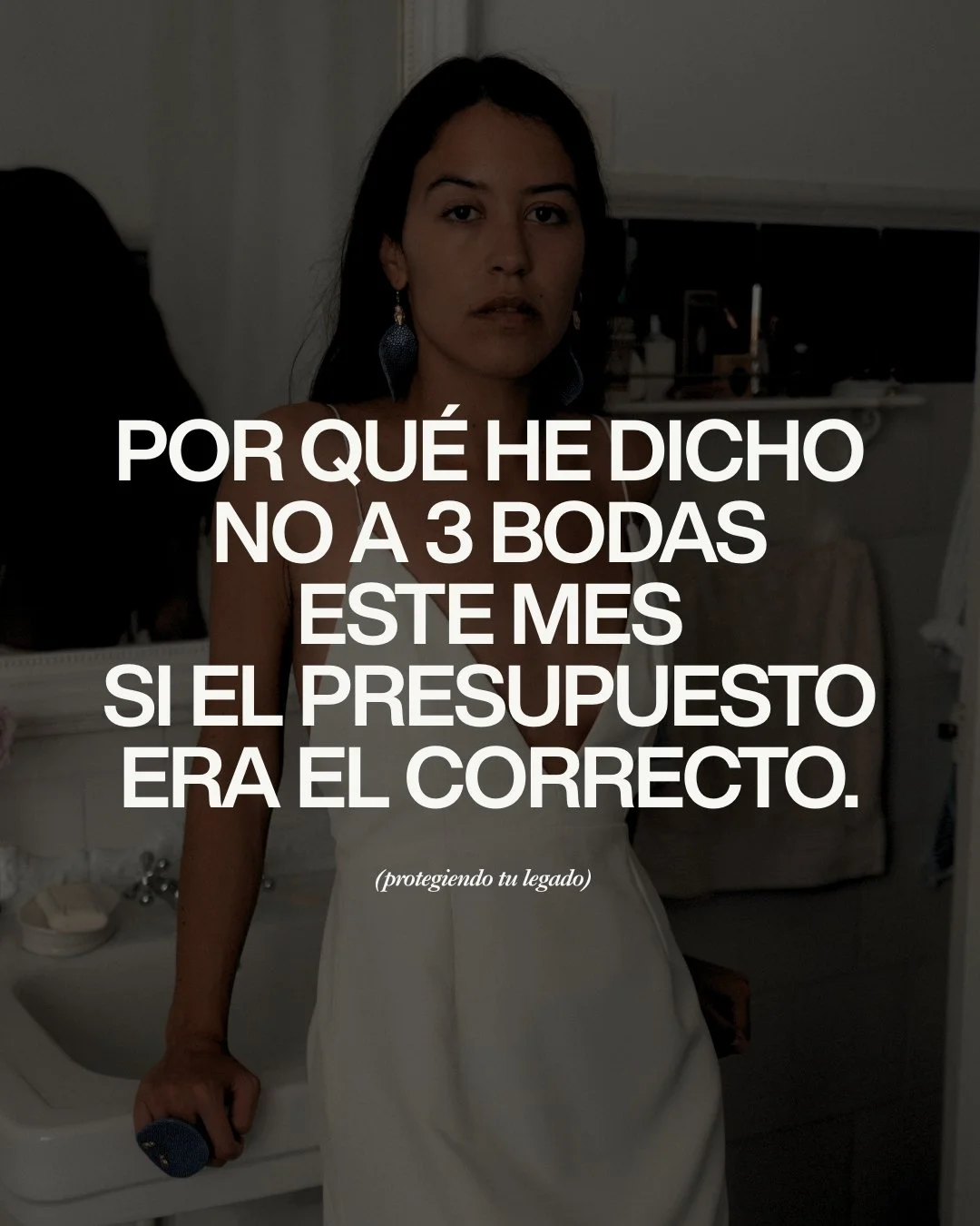 Mucha gente piensa que ser fot&oacute;grafo de bodas es decir "s&iacute;" a todo mientras el presupuesto encaje. Error.�

Este mes he rechazado tres proyectos que ten&iacute;an el presupuesto correcto, pero la mentalidad equivocada.�

He di