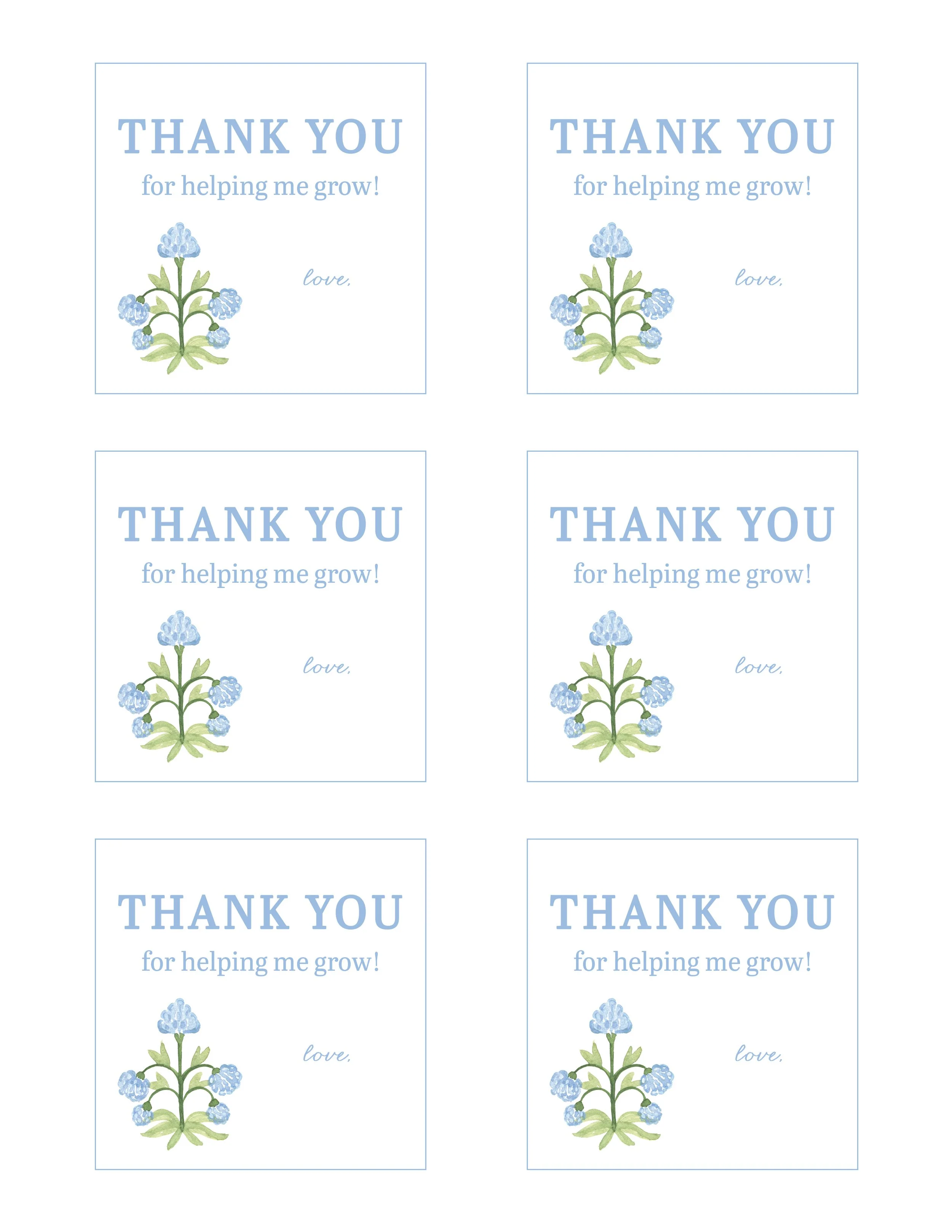 PRINTABLE Helping Me Grow Tag (Blue)