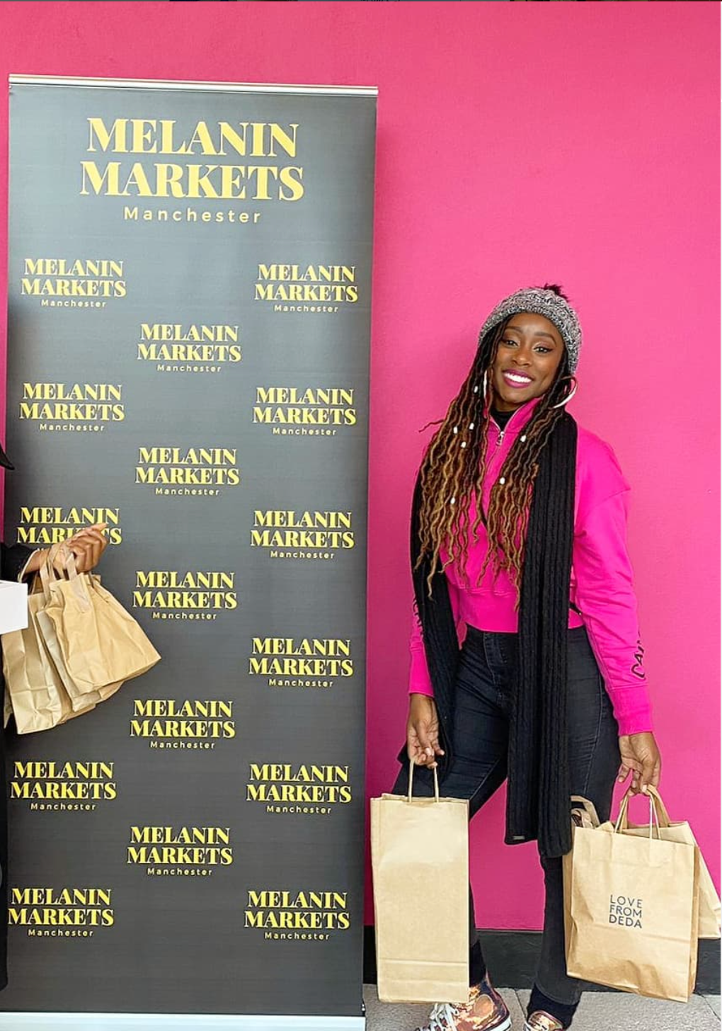 Scarlette Douglas, television presenter, singer, dancer and television property expert - at the very first Melanin Markets 2021