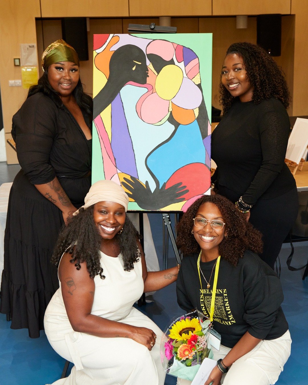 How has it been a whole month since @iammisha_b launched MuseumMisha: Sound, Sip &amp; Paint at Melanin Markets?!

The first pic was taken right before the session began - the @museummisha team and myself (Bianca) grinning big, because the energy in 