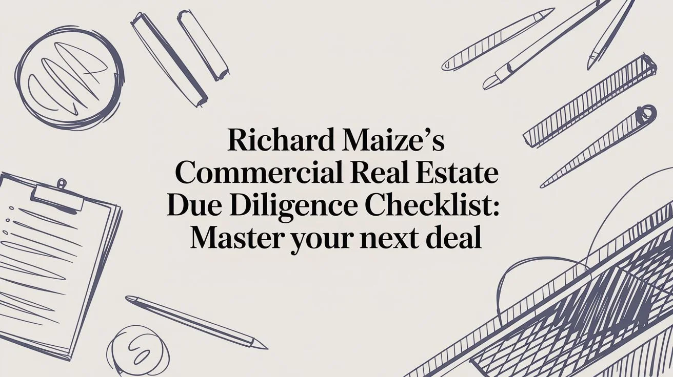 Richard Maize's Commercial Real Estate Due Diligence Checklist: Master Your Next Deal