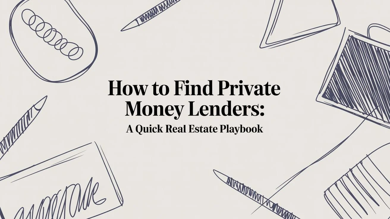How to Find Private Money Lenders: A Quick Real Estate Playbook.