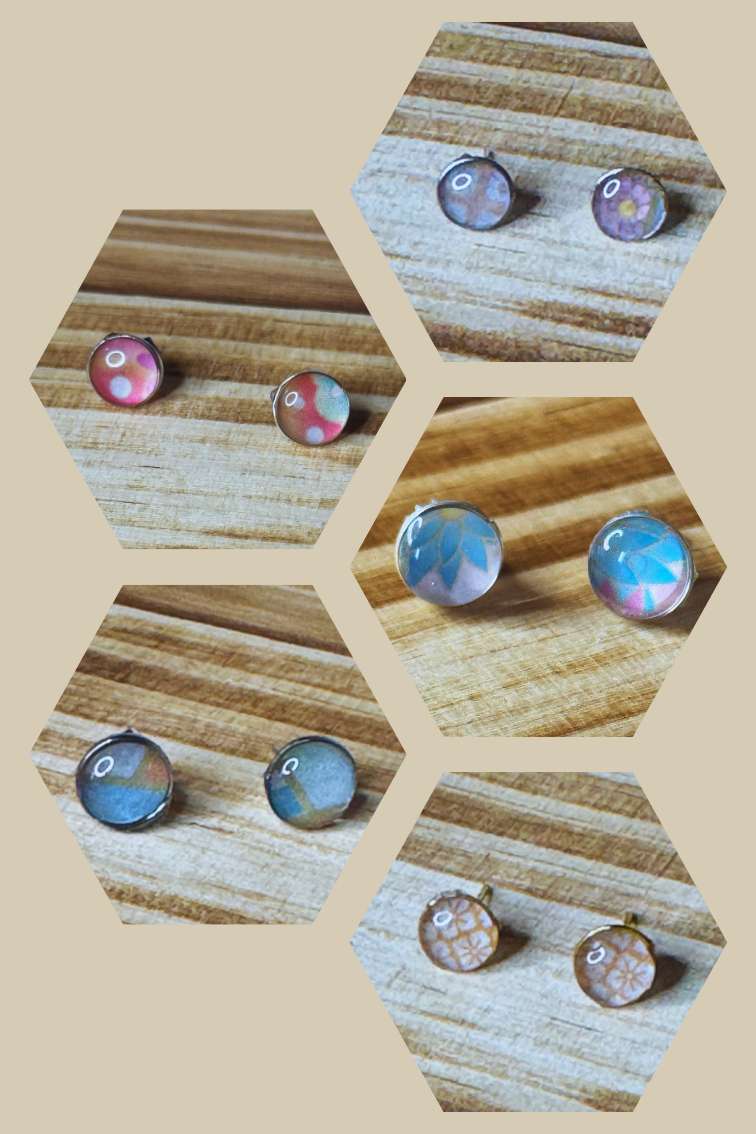 Artfully Crafted Oragami Paper Earrings